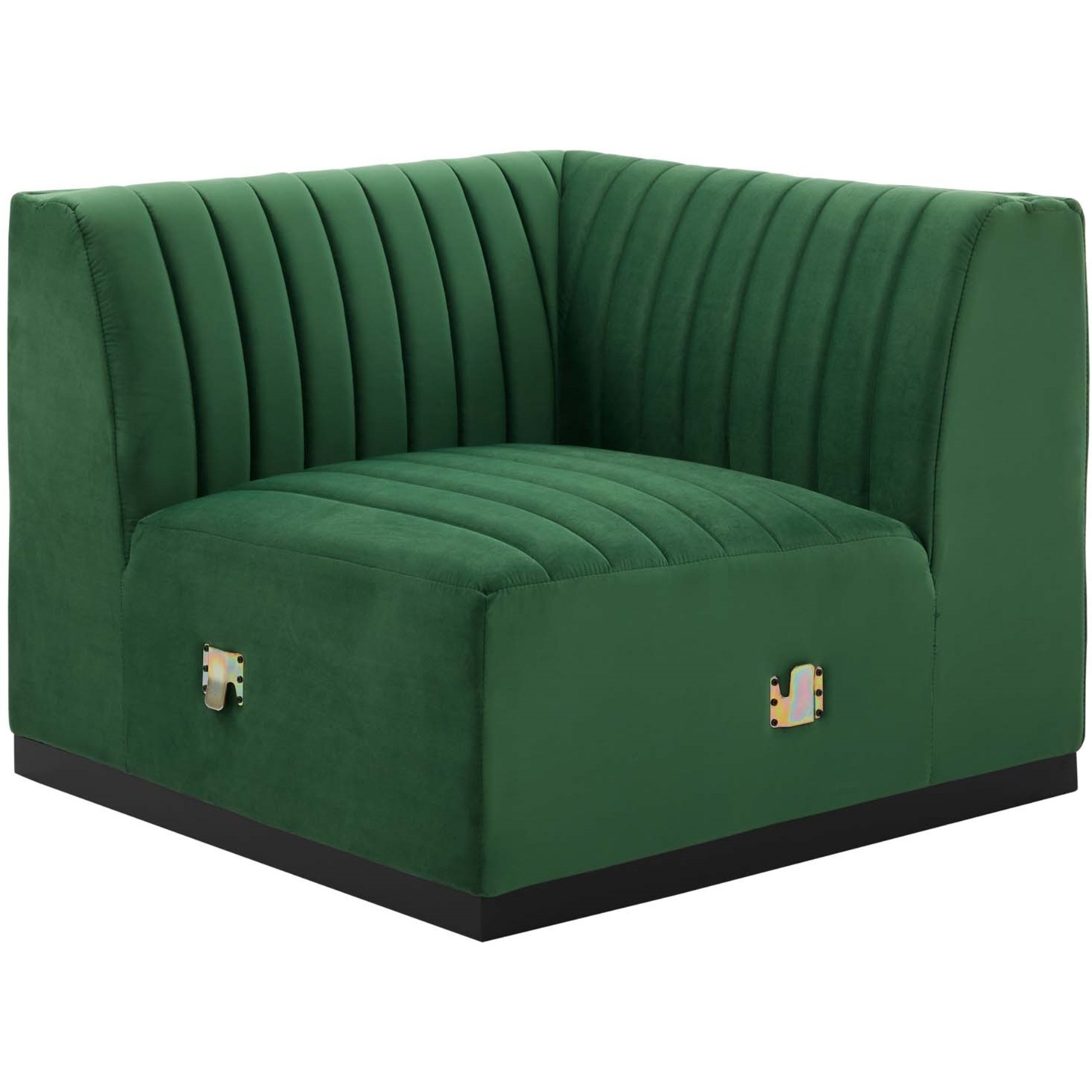 Conjure Channel Tufted Performance Velvet Left Corner Chair