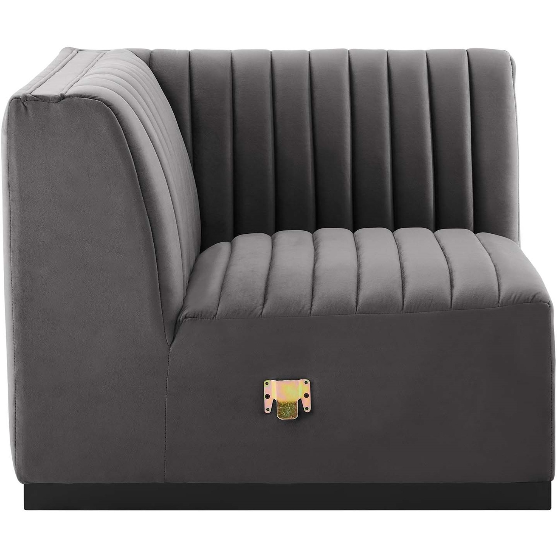 Conjure Channel Tufted Performance Velvet Left Corner Chair