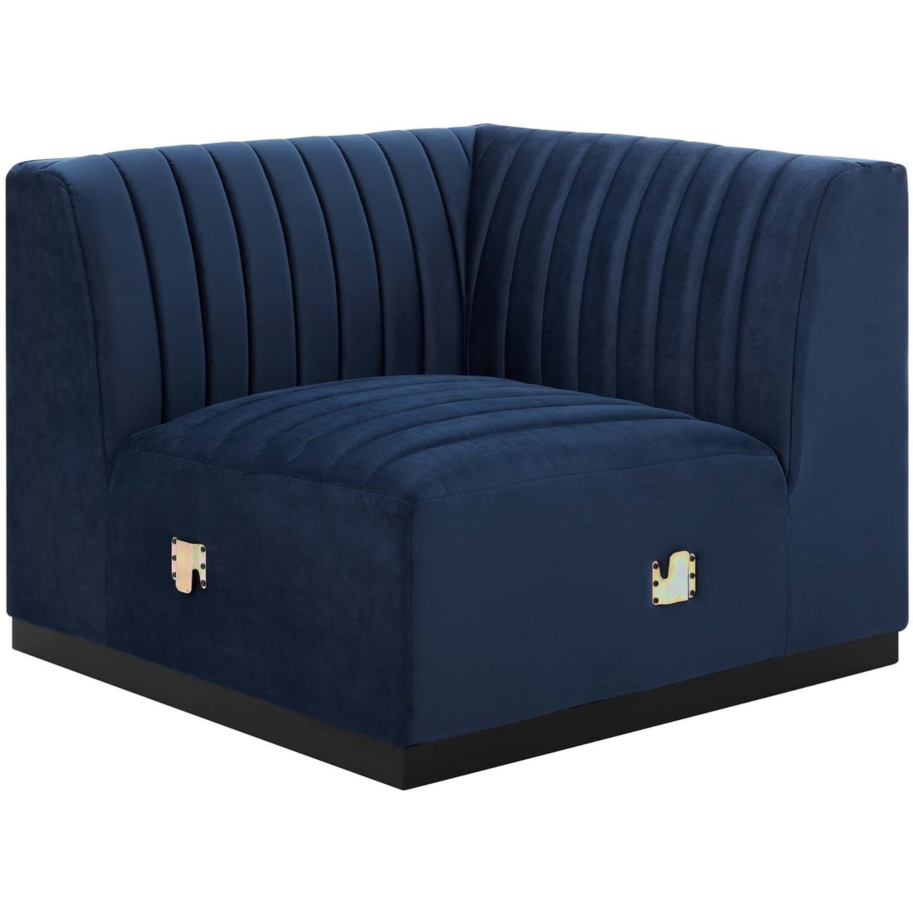 Conjure Channel Tufted Performance Velvet Left Corner Chair