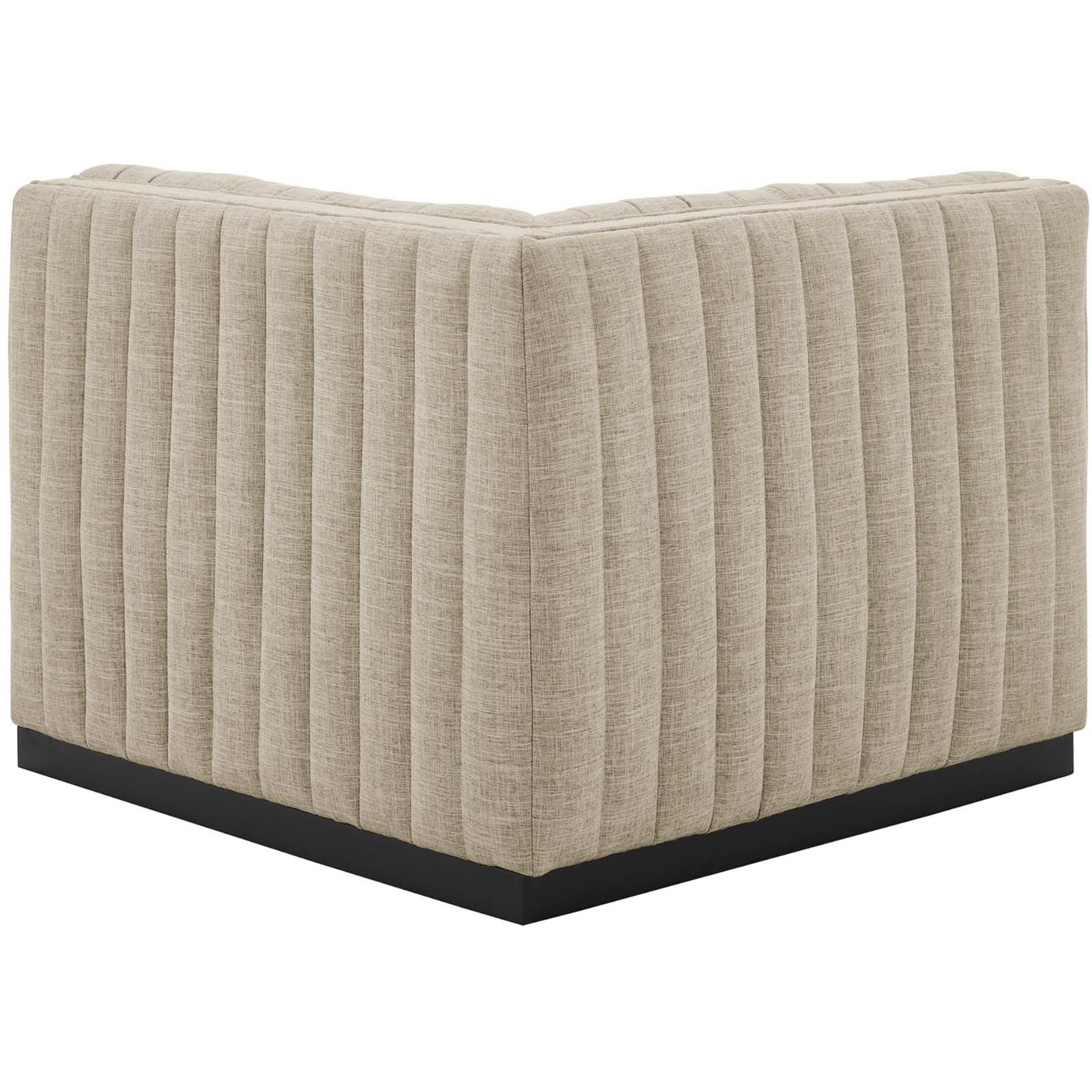 Conjure Channel Tufted Upholstered Fabric Left Corner Chair