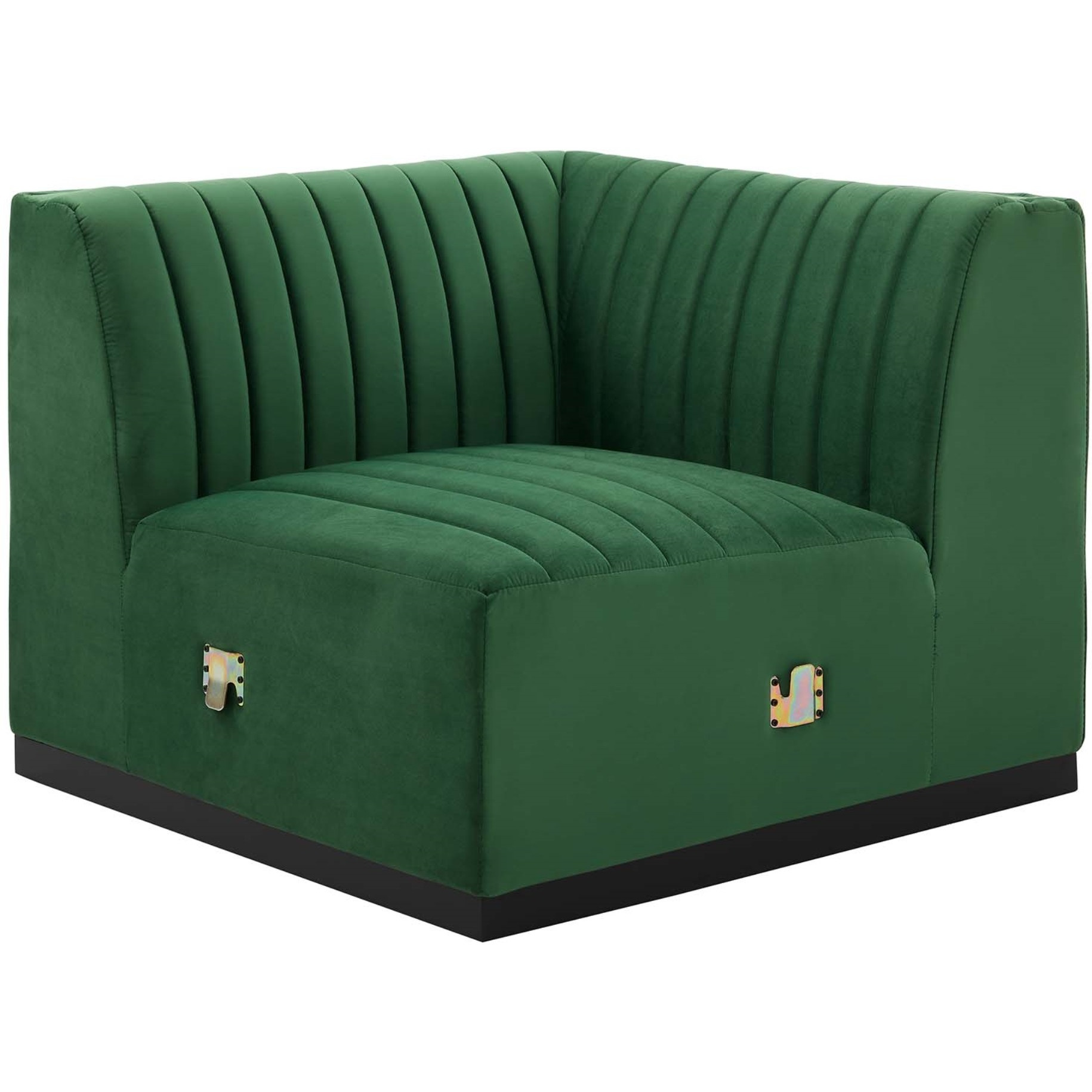 Conjure Channel Tufted Performance Velvet Right Corner Chair