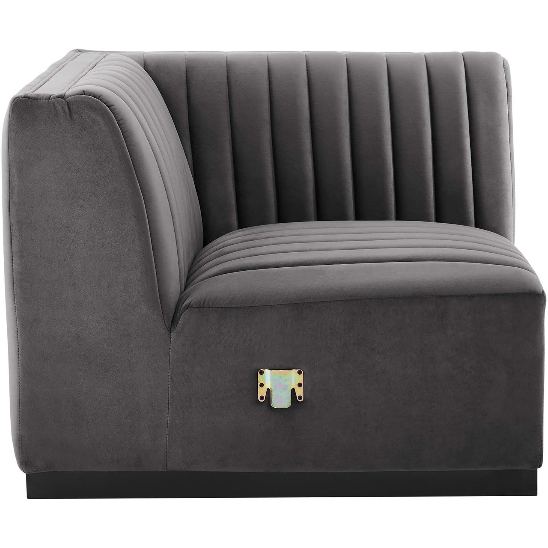 Conjure Channel Tufted Performance Velvet Right Corner Chair