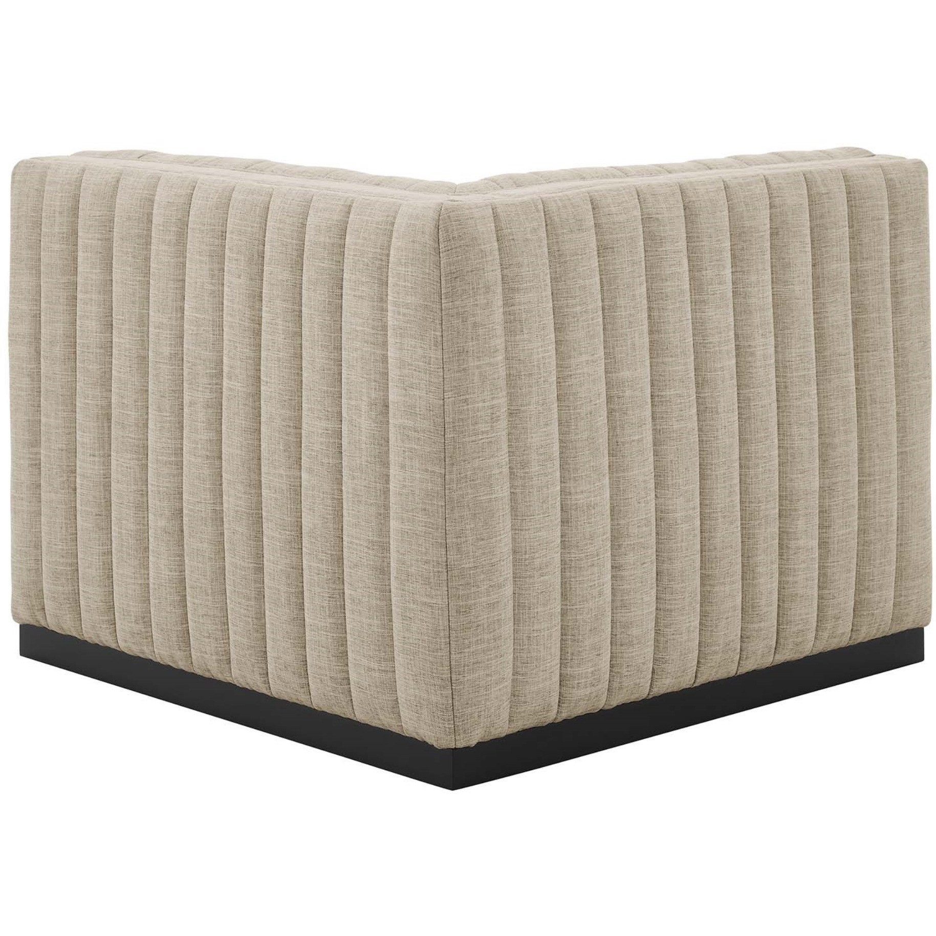 Conjure Channel Tufted Upholstered Fabric Right Corner Chair