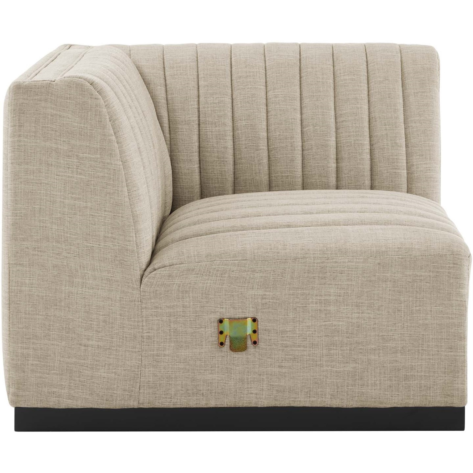 Conjure Channel Tufted Upholstered Fabric Right Corner Chair