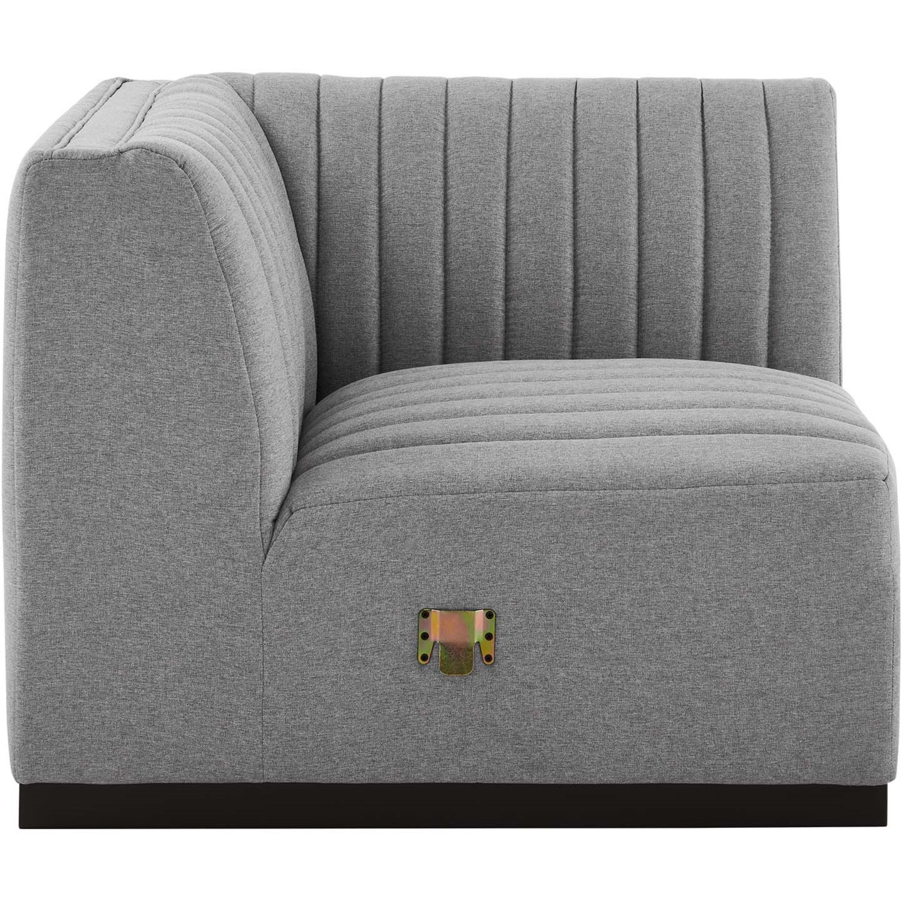 Conjure Channel Tufted Upholstered Fabric Right Corner Chair