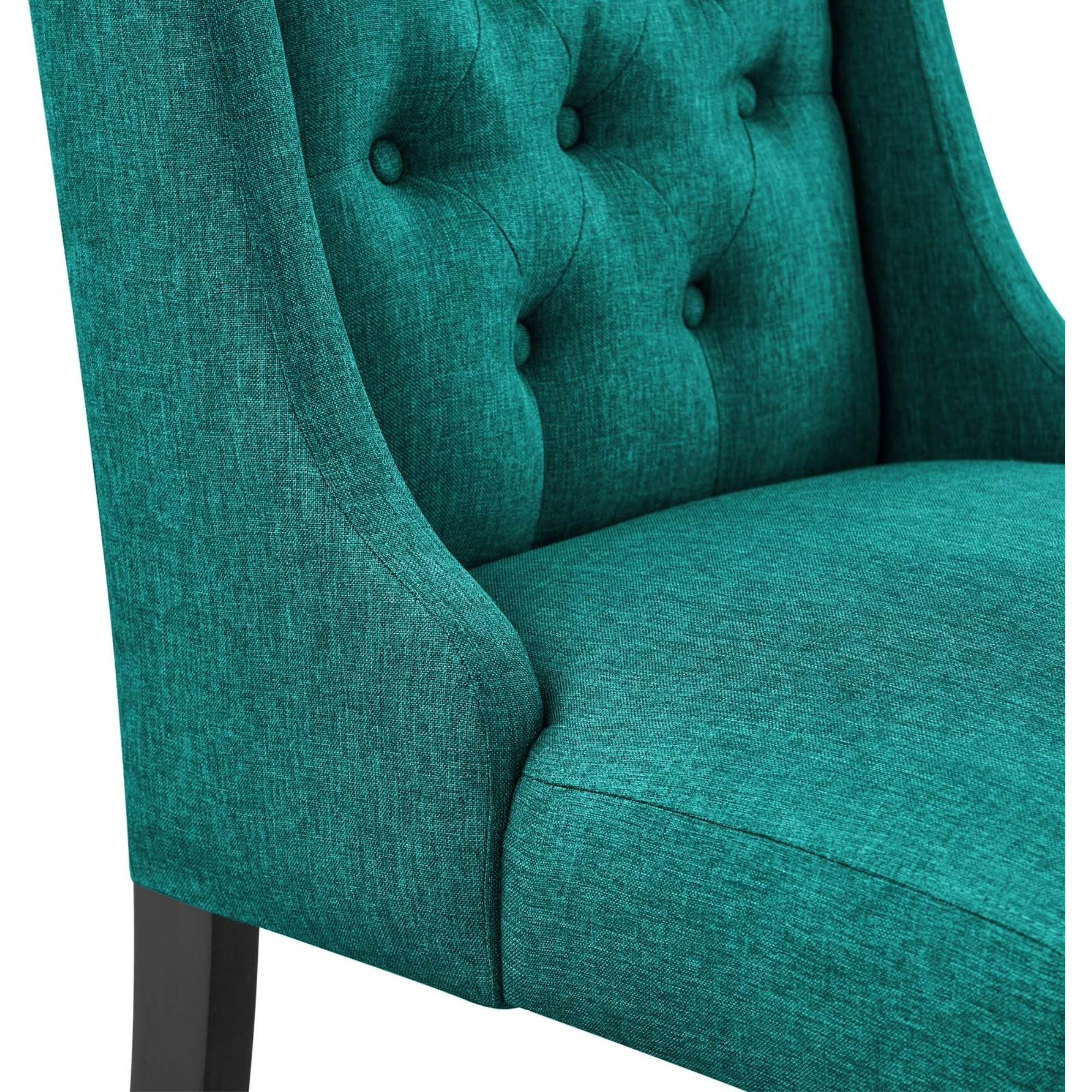 Baronet Button Tufted Fabric Dining Chair