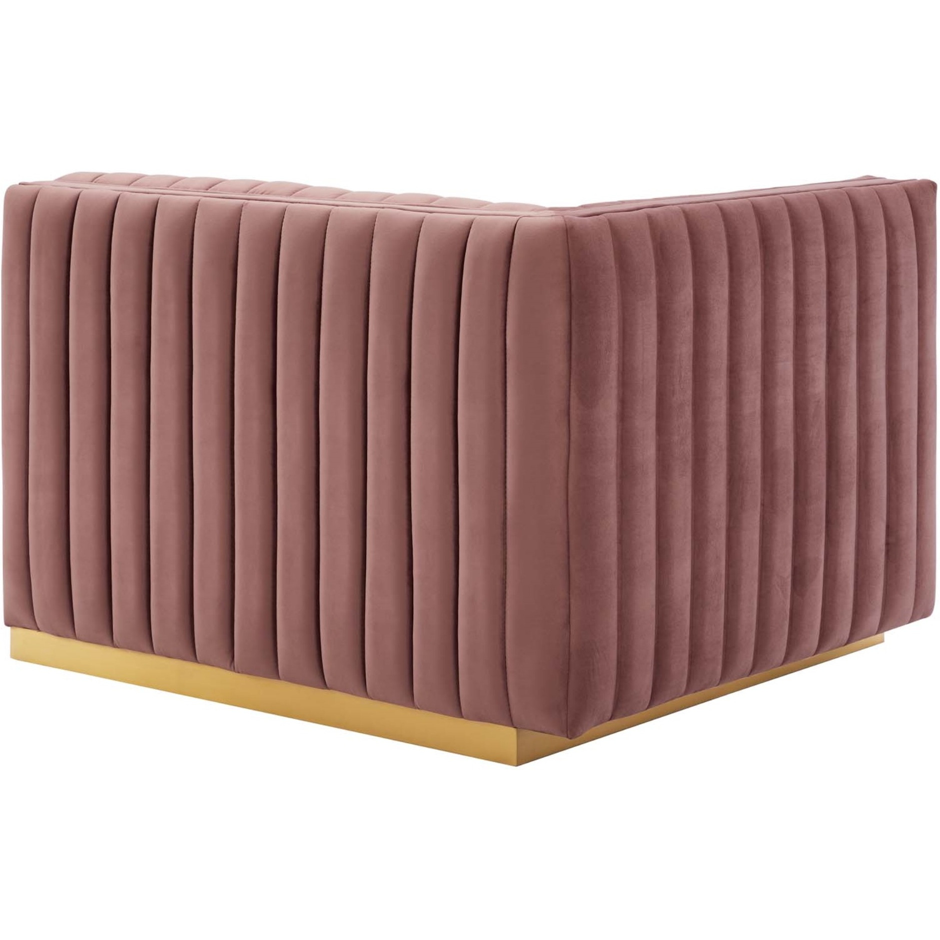 Conjure Channel Tufted Performance Velvet Left-Arm Chair