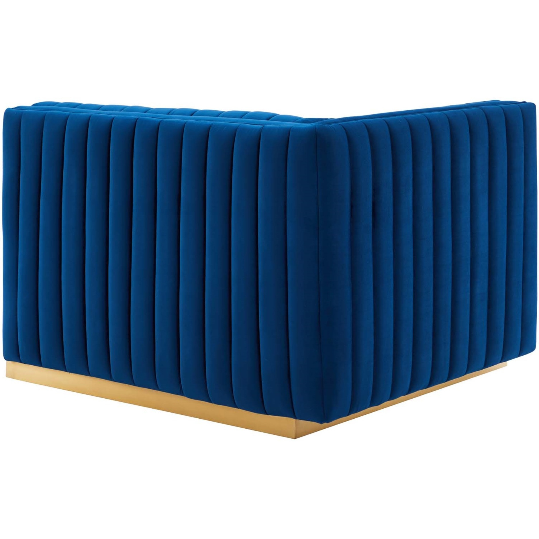 Conjure Channel Tufted Performance Velvet Left-Arm Chair