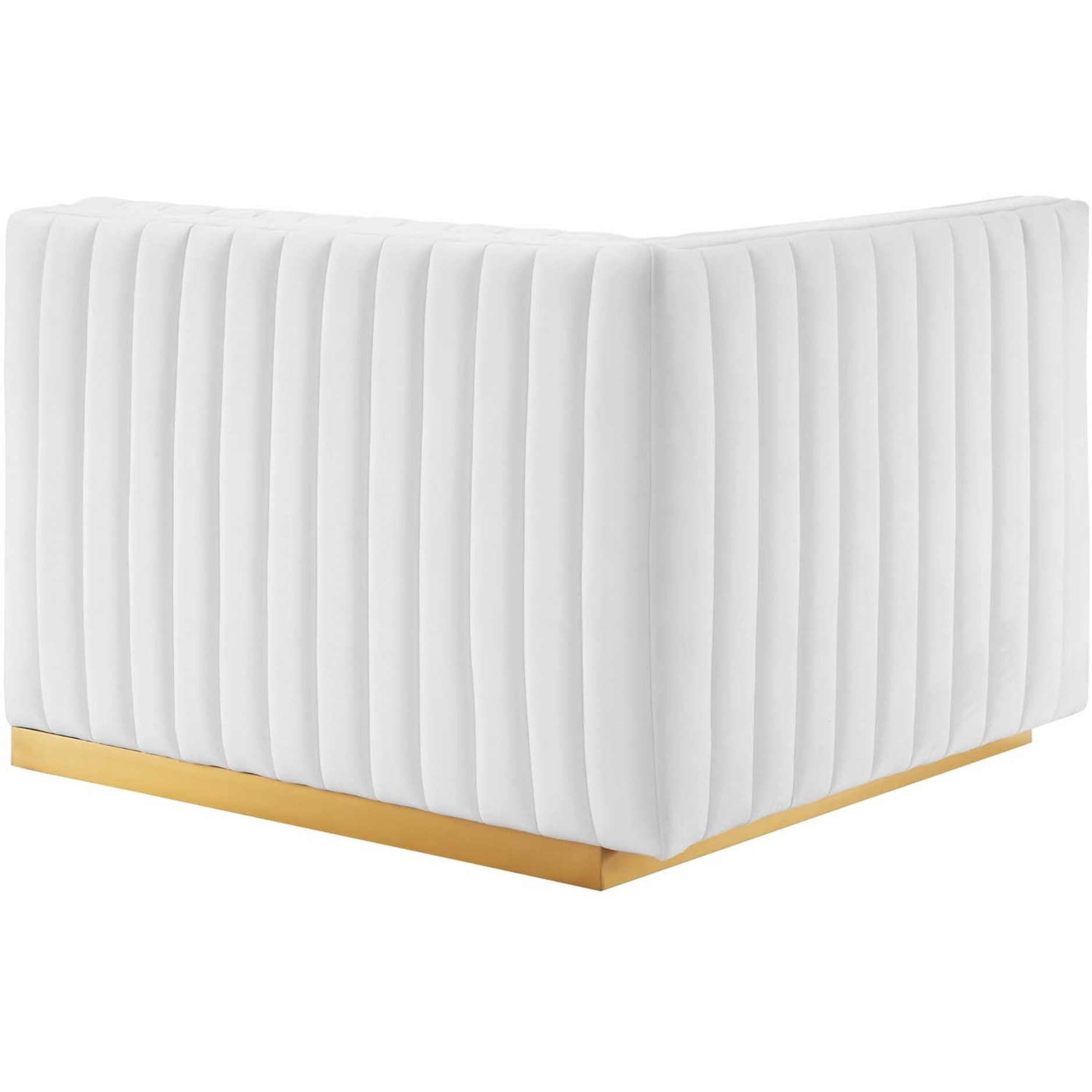 Conjure Channel Tufted Performance Velvet Left-Arm Chair