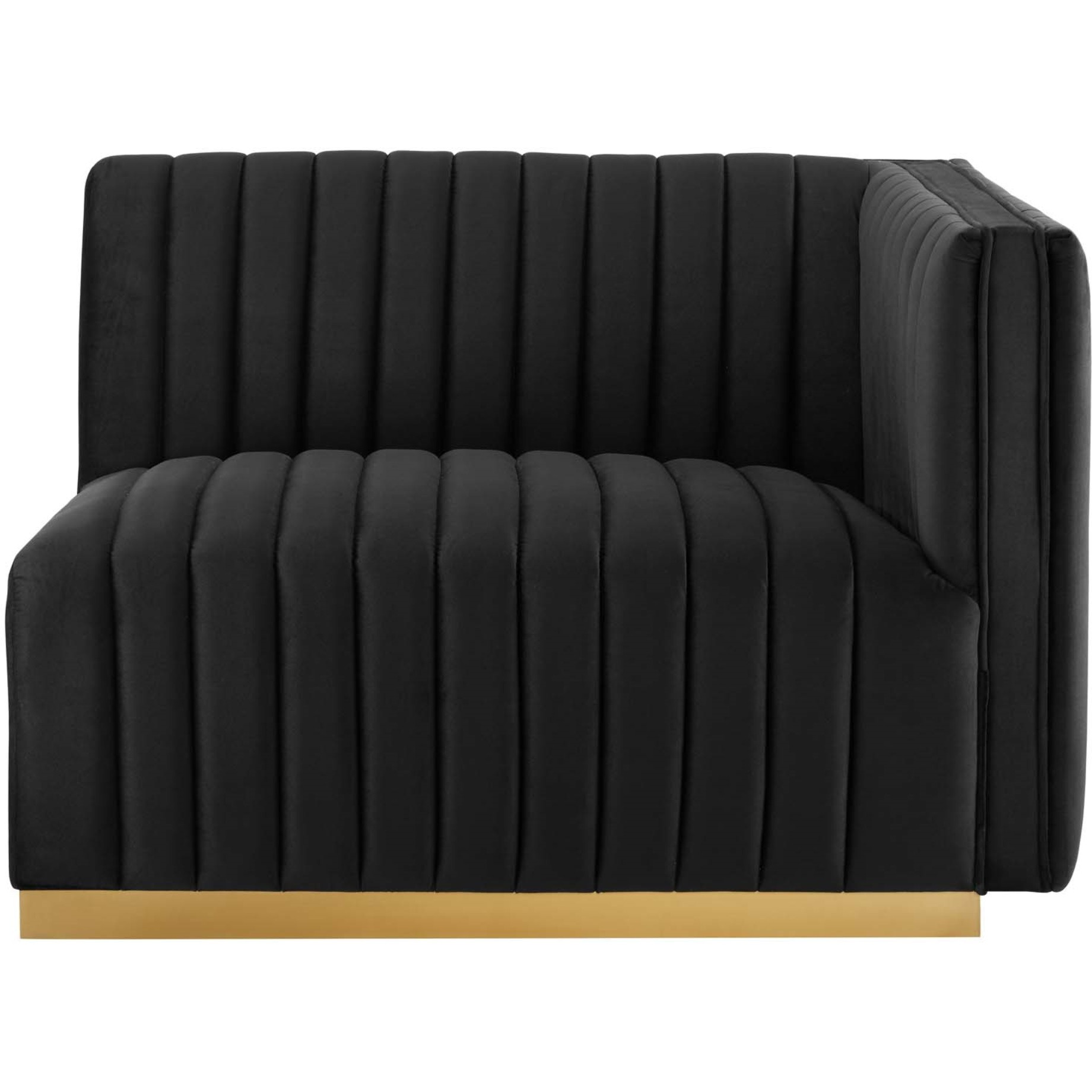 Conjure Channel Tufted Performance Velvet Right-Arm Chair