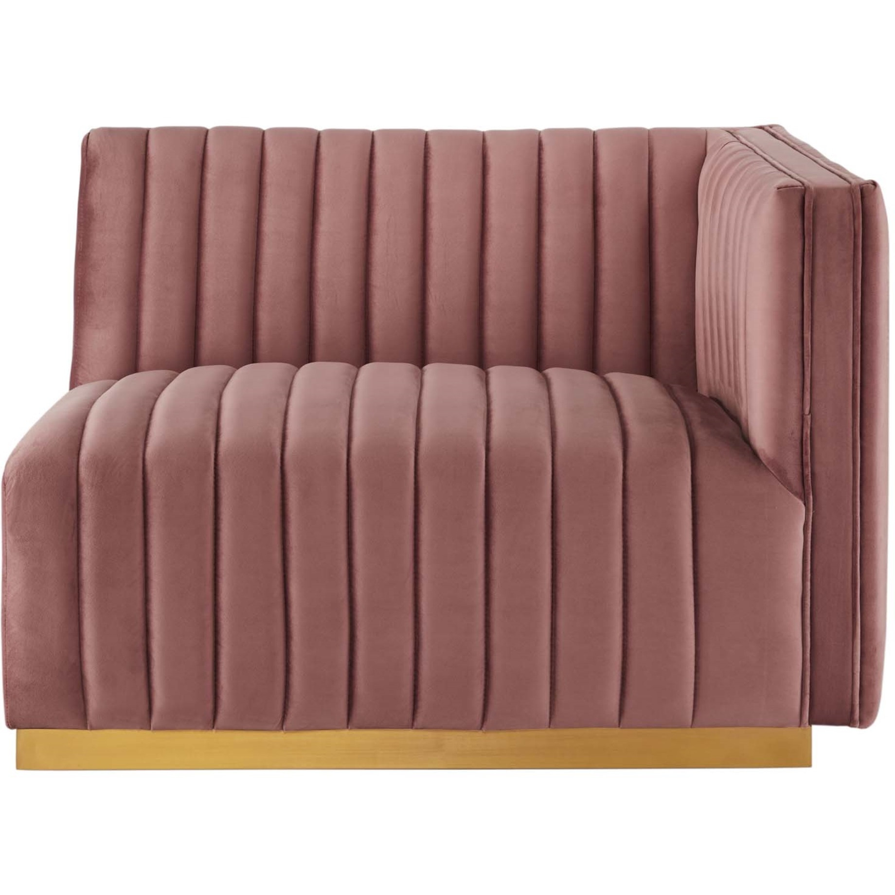 Conjure Channel Tufted Performance Velvet Right-Arm Chair