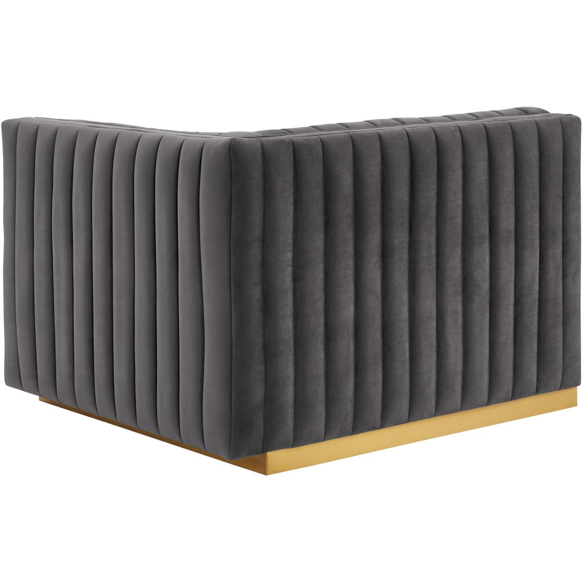 Conjure Channel Tufted Performance Velvet Right-Arm Chair