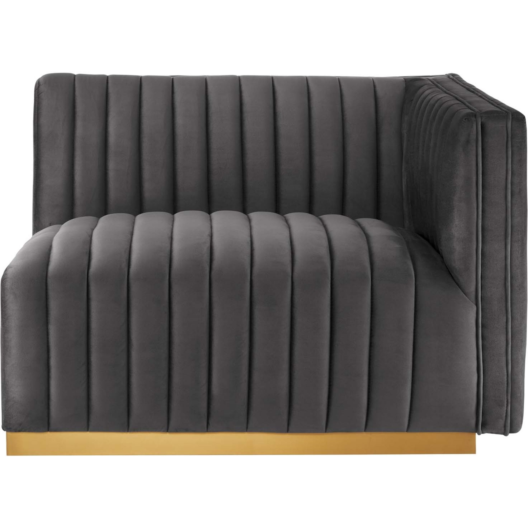 Conjure Channel Tufted Performance Velvet Right-Arm Chair