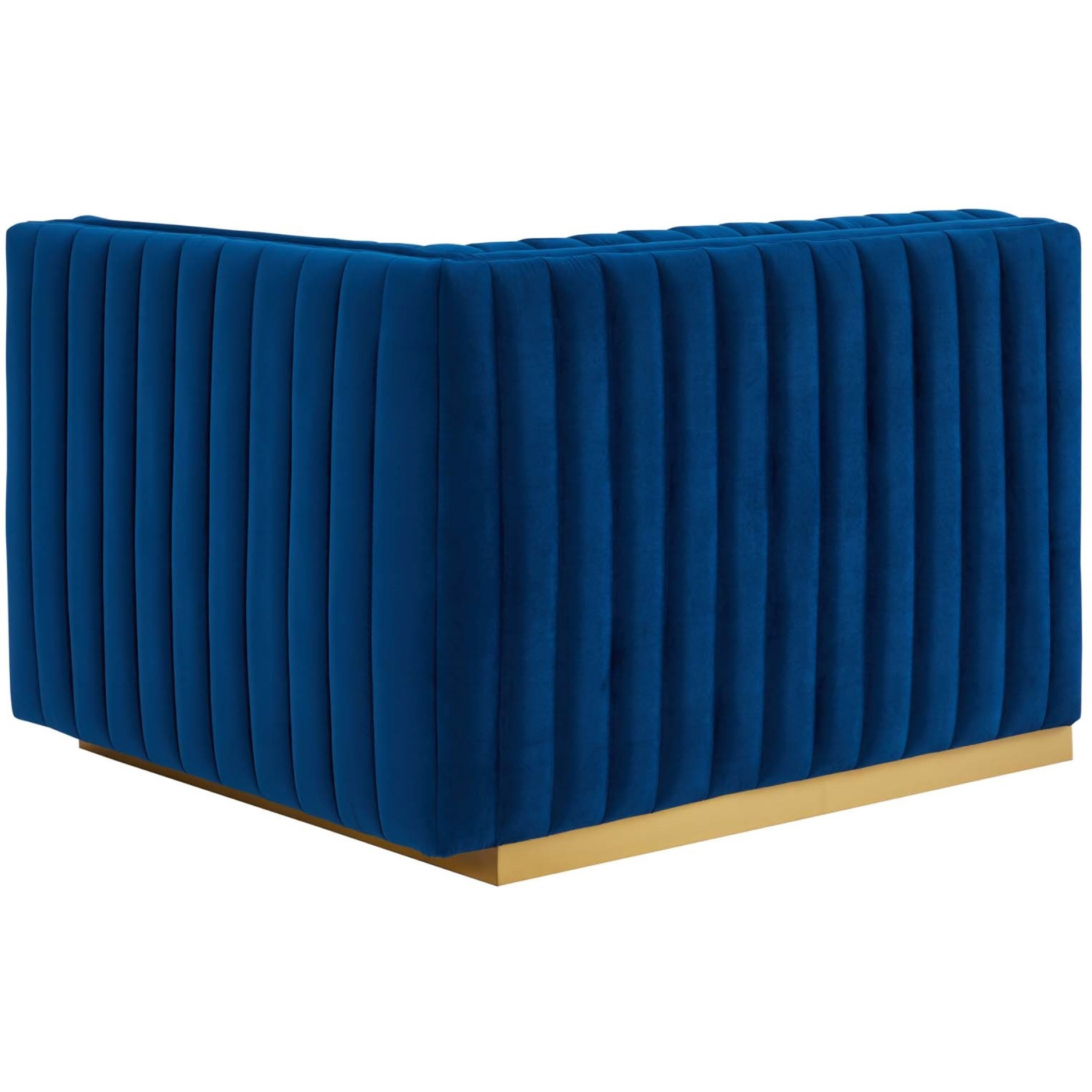 Conjure Channel Tufted Performance Velvet Right-Arm Chair