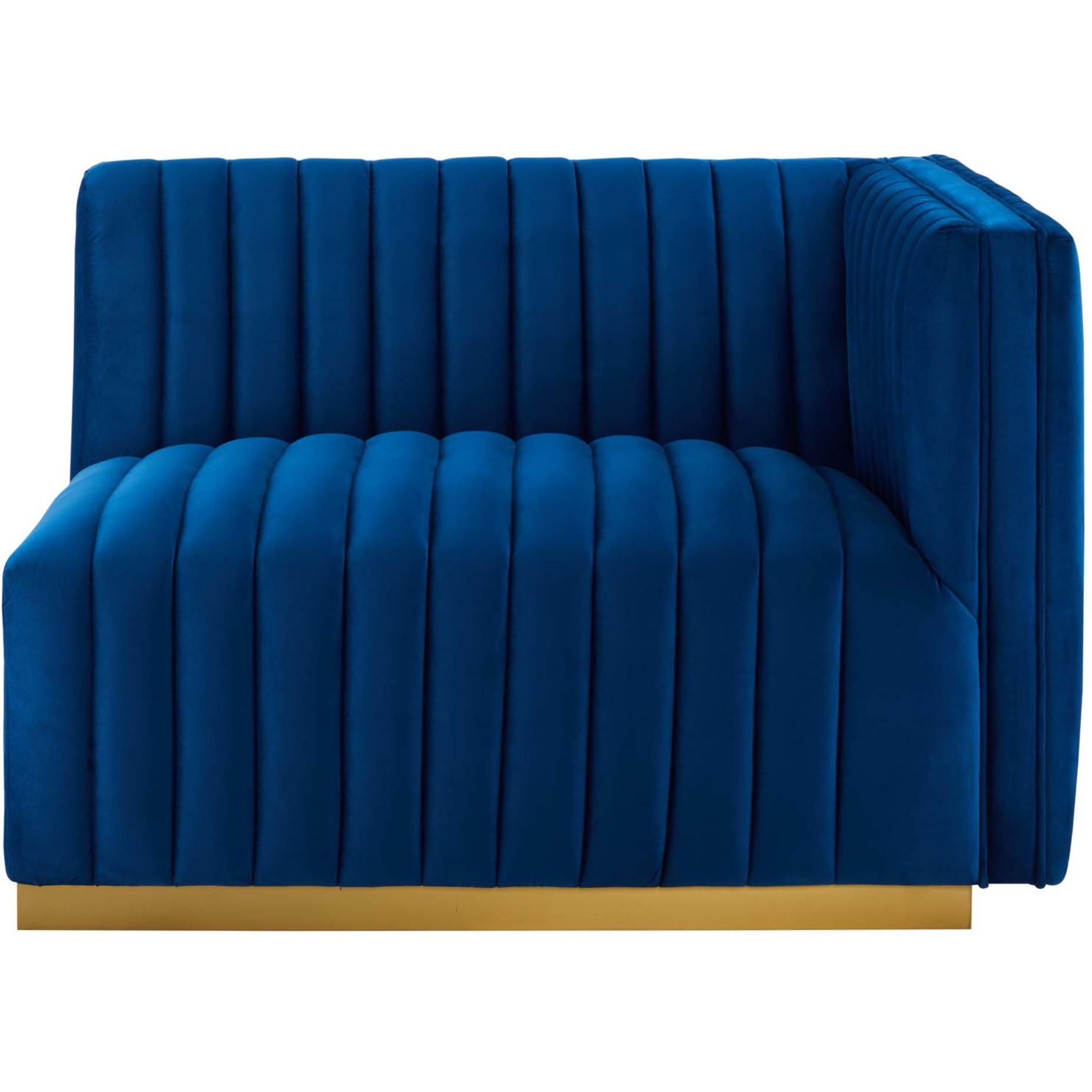 Conjure Channel Tufted Performance Velvet Right-Arm Chair