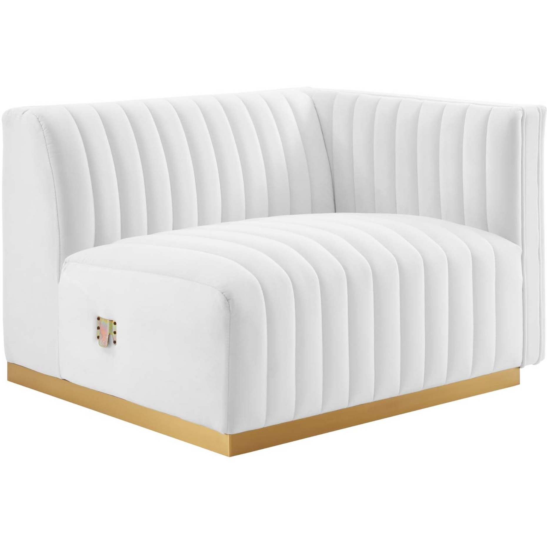 Conjure Channel Tufted Performance Velvet Right-Arm Chair