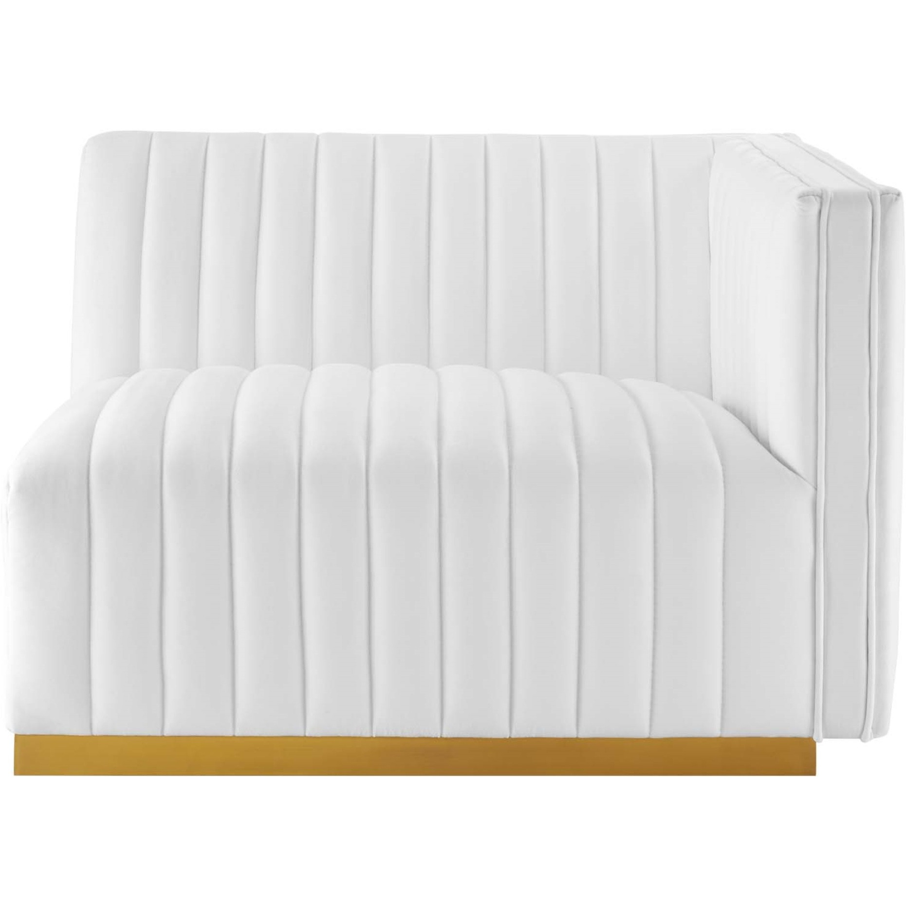 Conjure Channel Tufted Performance Velvet Right-Arm Chair