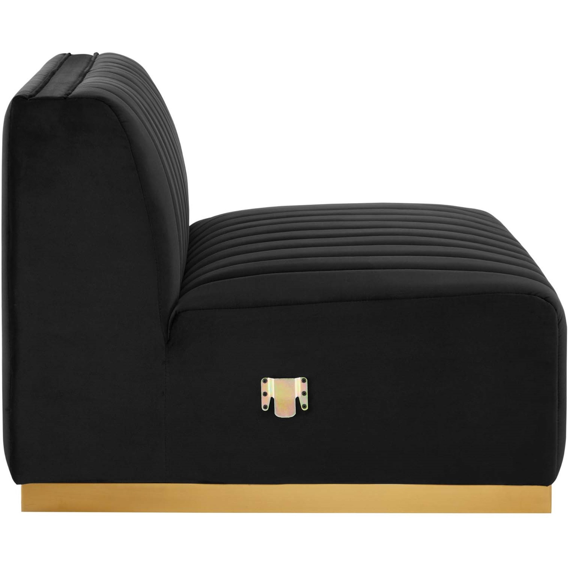 Conjure Channel Tufted Performance Velvet Armless Chair