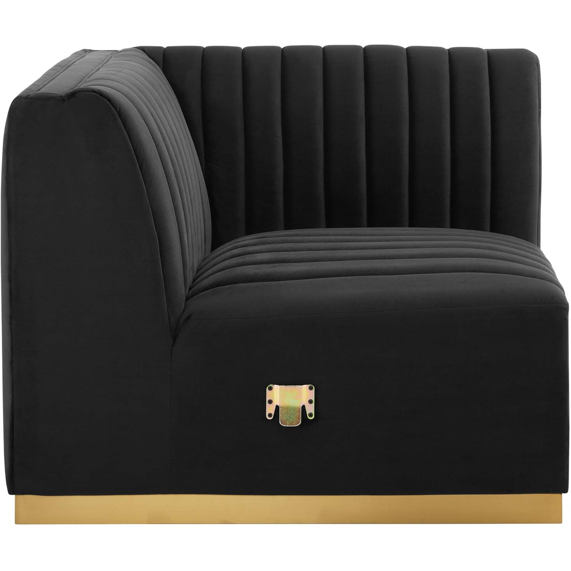 Conjure Channel Tufted Performance Velvet Right Corner Chair