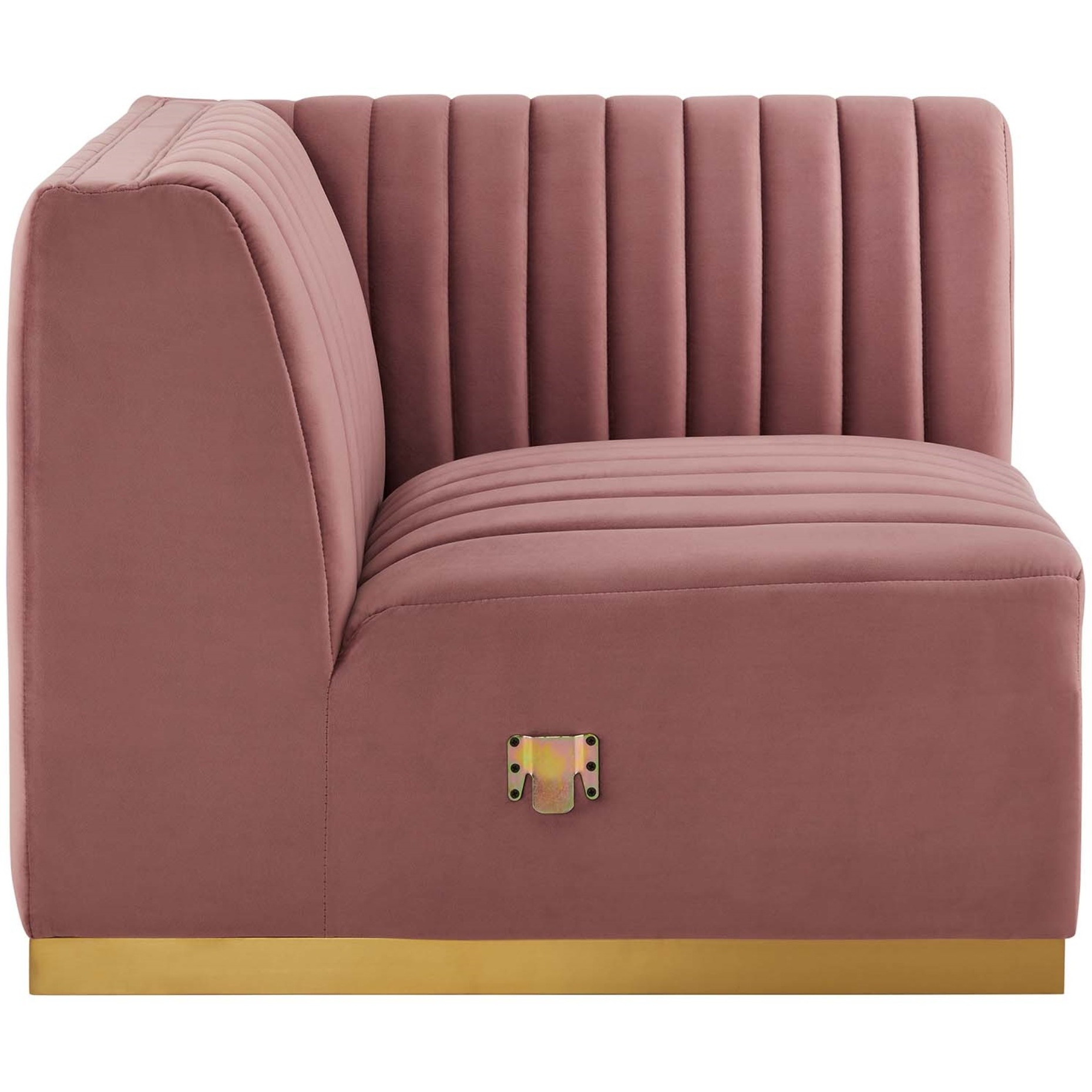 Conjure Channel Tufted Performance Velvet Right Corner Chair