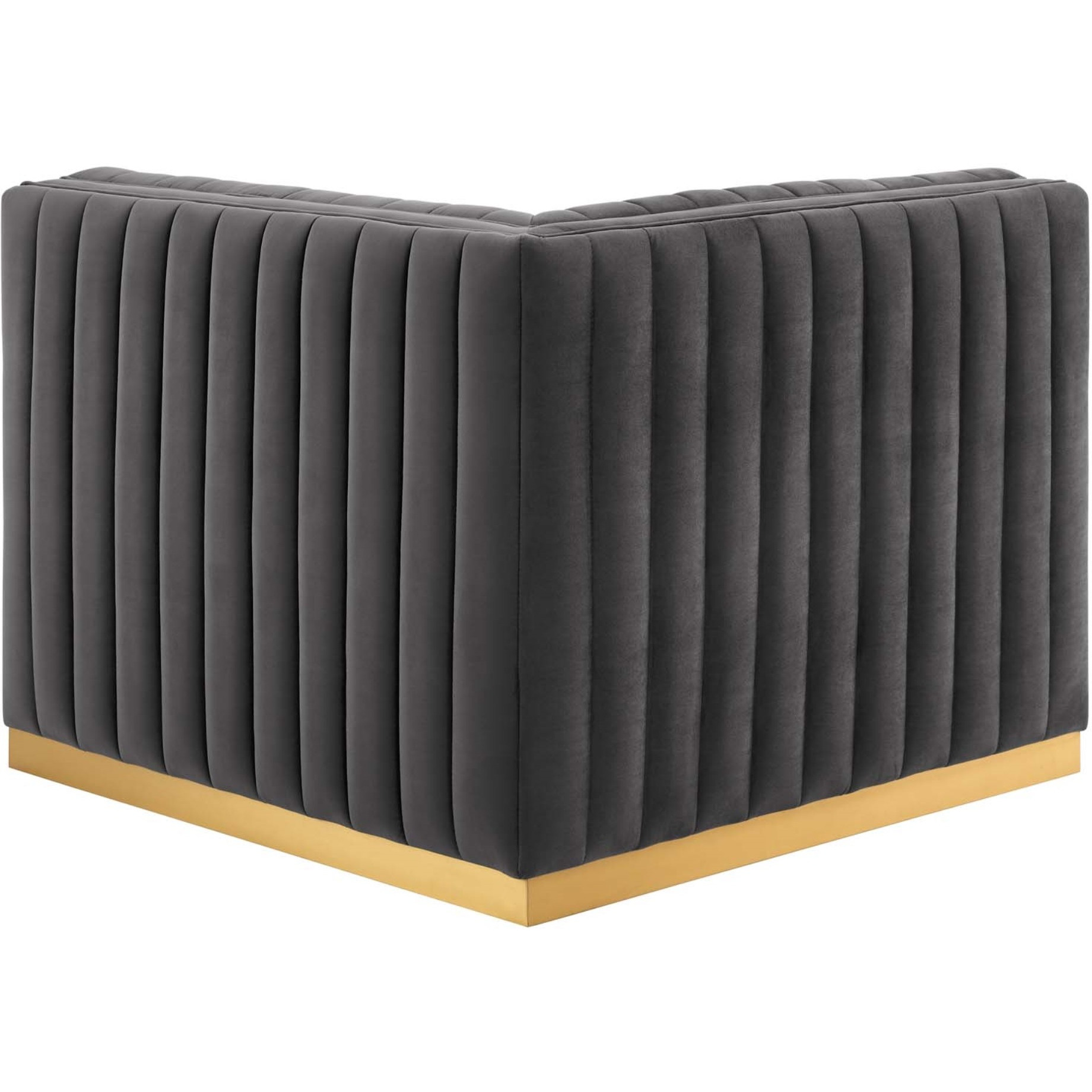 Conjure Channel Tufted Performance Velvet Right Corner Chair