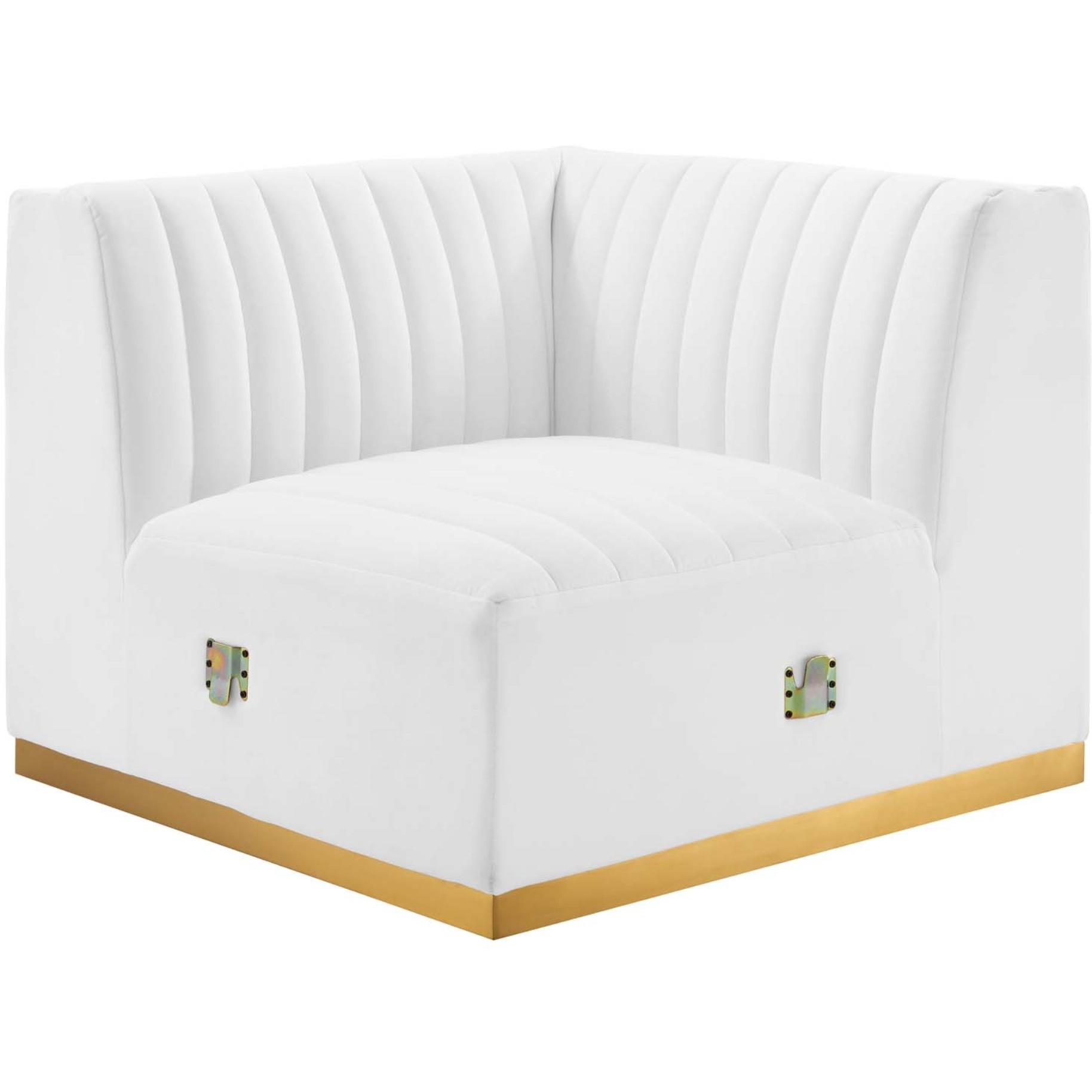 Conjure Channel Tufted Performance Velvet Right Corner Chair