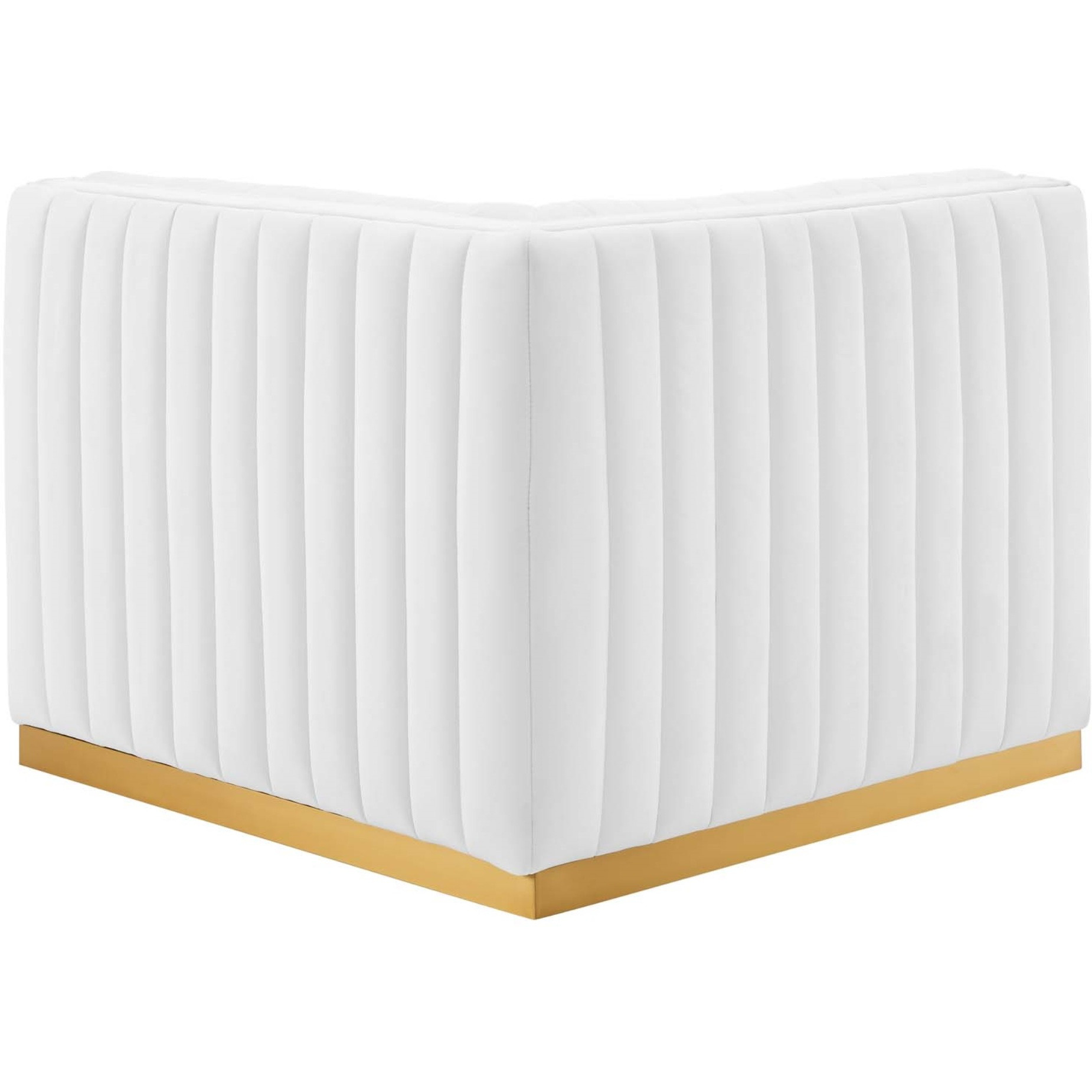 Conjure Channel Tufted Performance Velvet Right Corner Chair