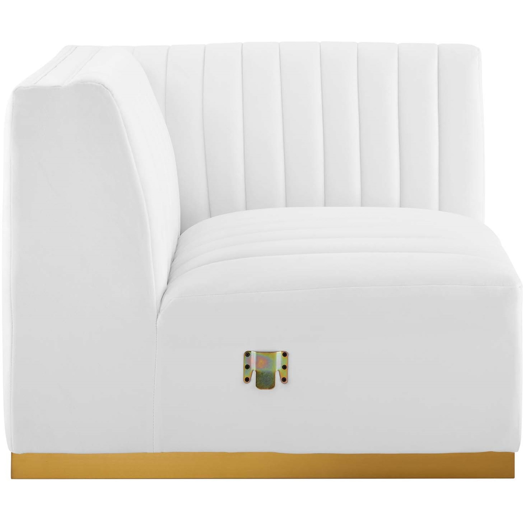 Conjure Channel Tufted Performance Velvet Right Corner Chair