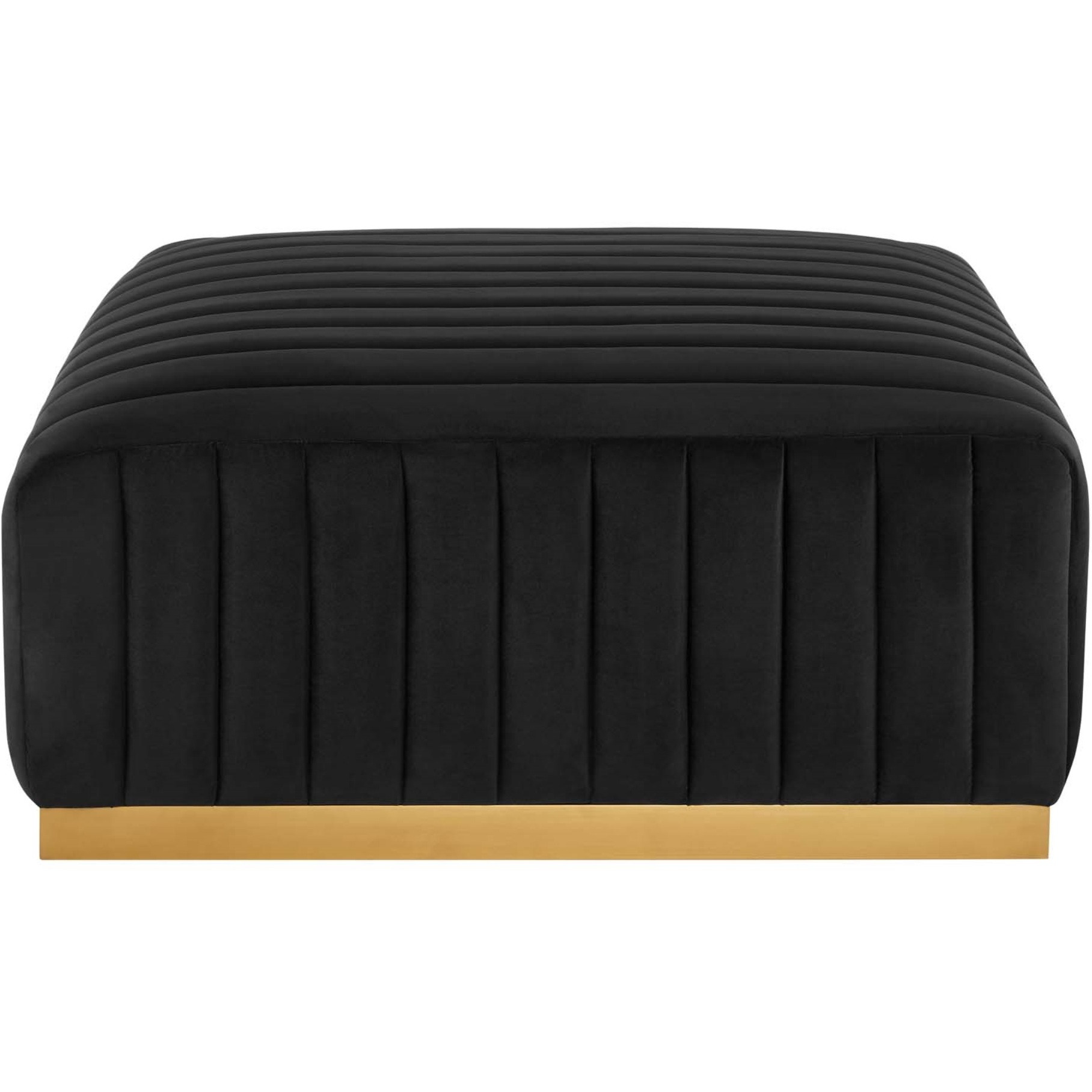 Conjure Channel Tufted Performance Velvet Ottoman