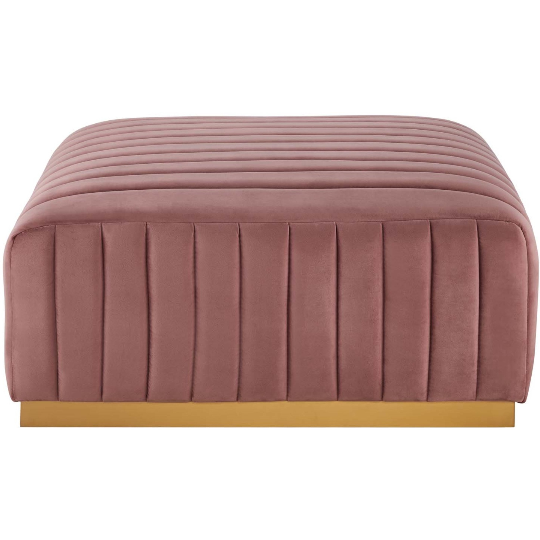 Conjure Channel Tufted Performance Velvet Ottoman