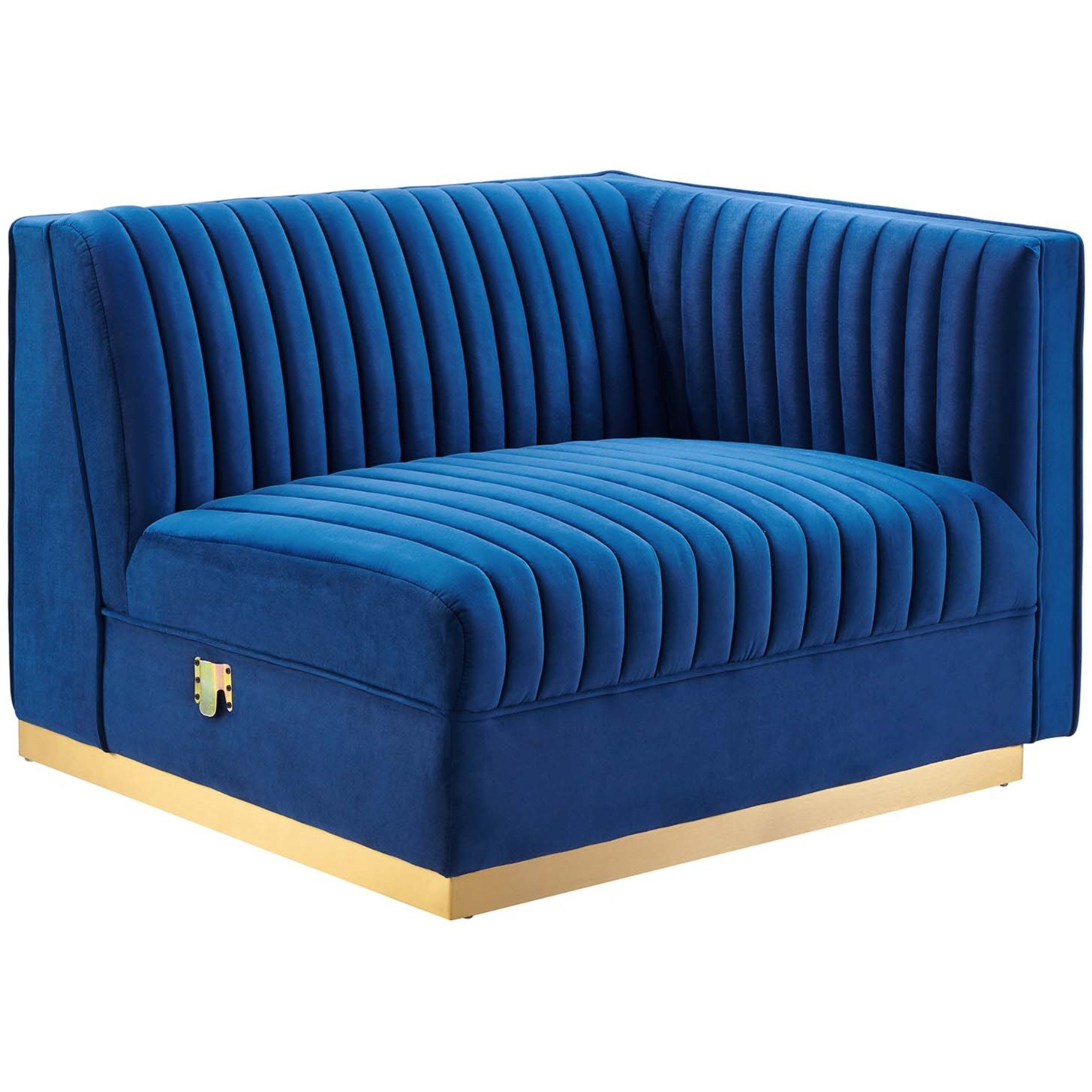 Sanguine Channel Tufted Performance Velvet Modular Sectional Sofa Loveseat