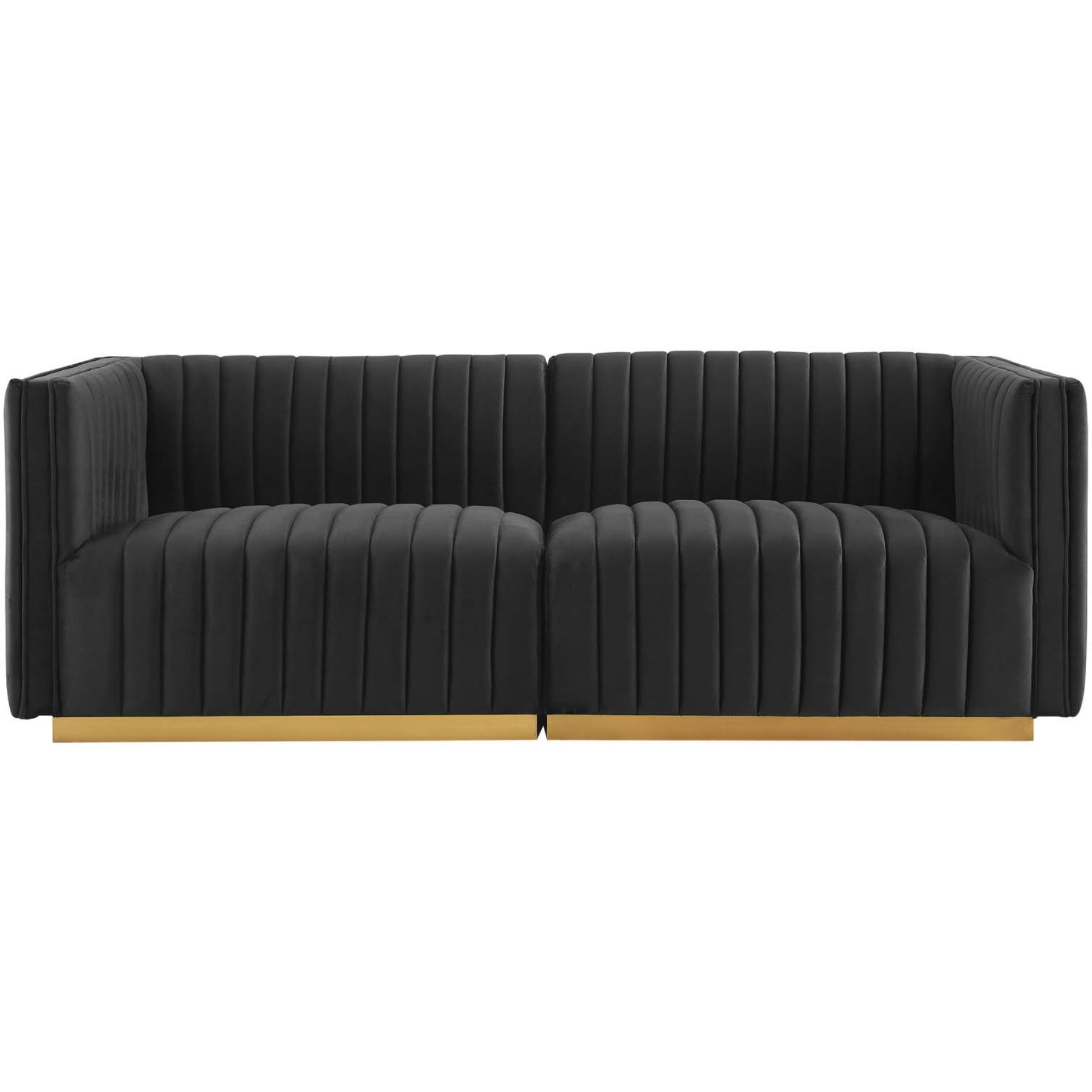Conjure Channel Tufted Performance Velvet Loveseat