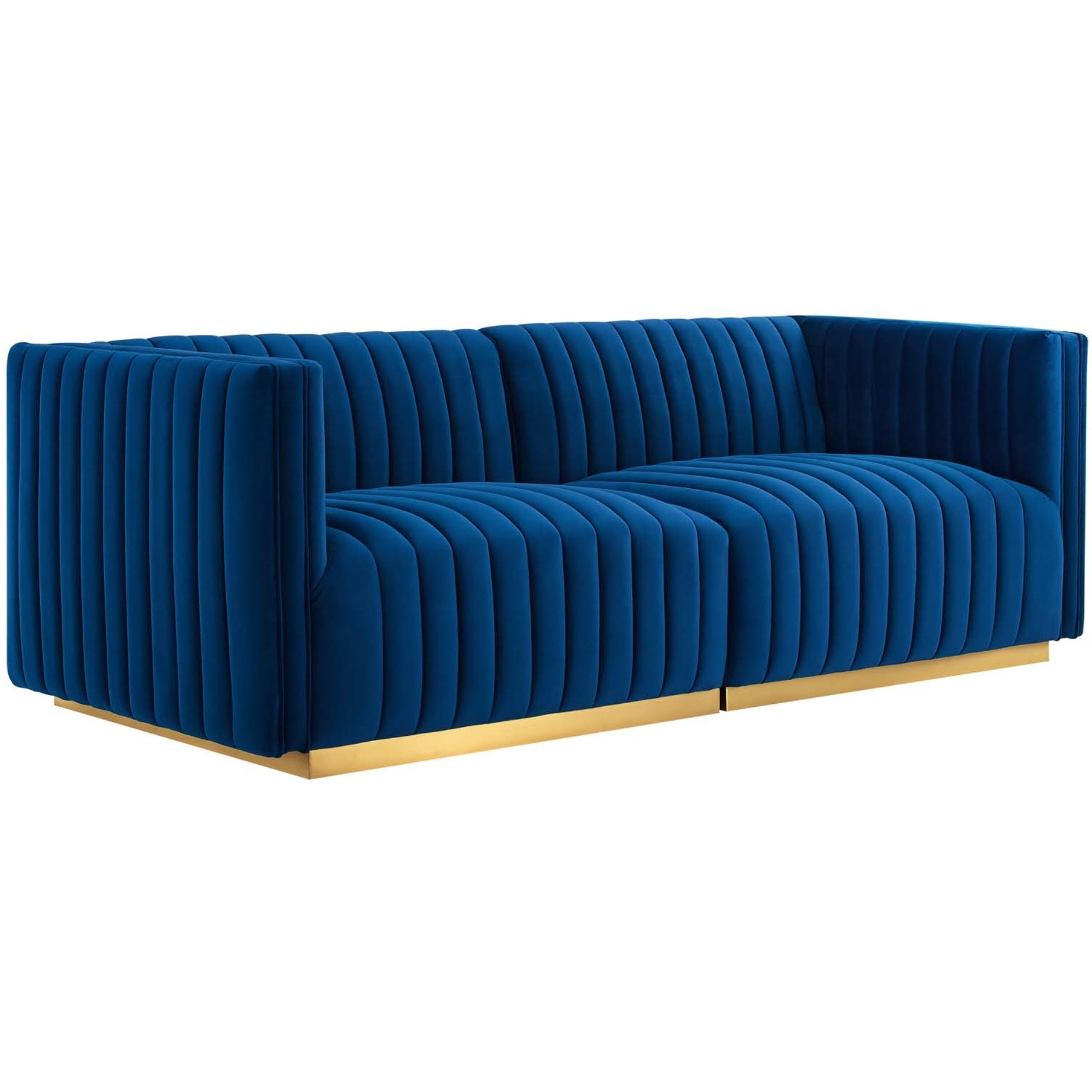 Conjure Channel Tufted Performance Velvet Loveseat