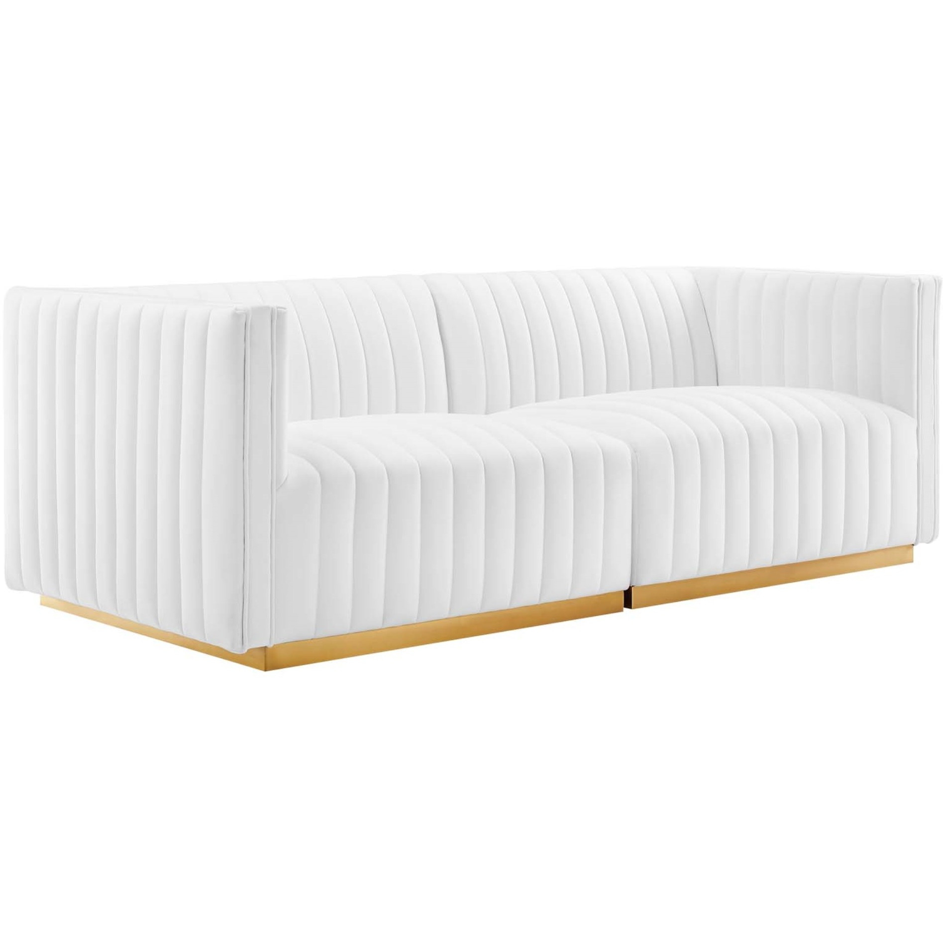 Conjure Channel Tufted Performance Velvet Loveseat