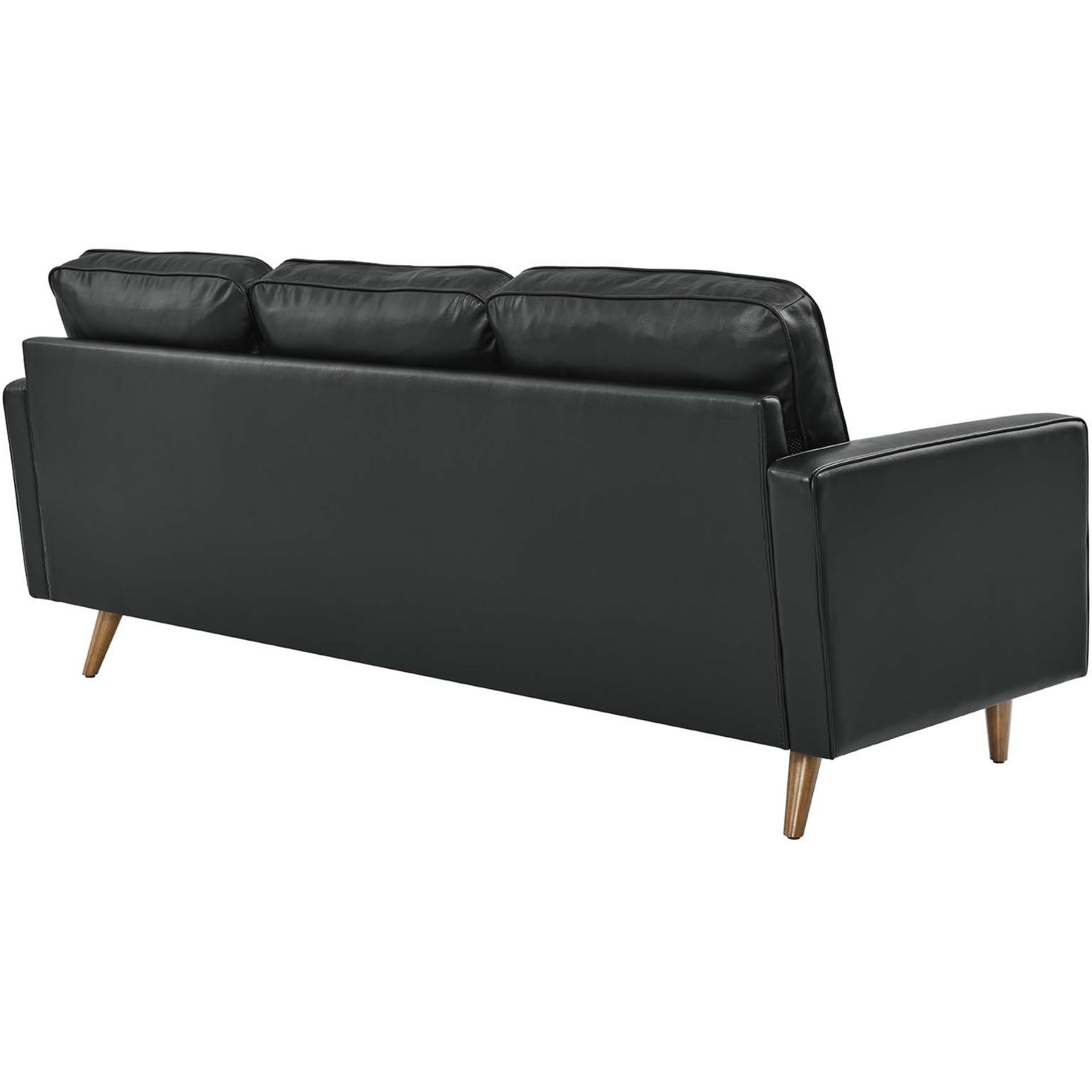 Valour 78" Leather Apartment Sectional Sofa
