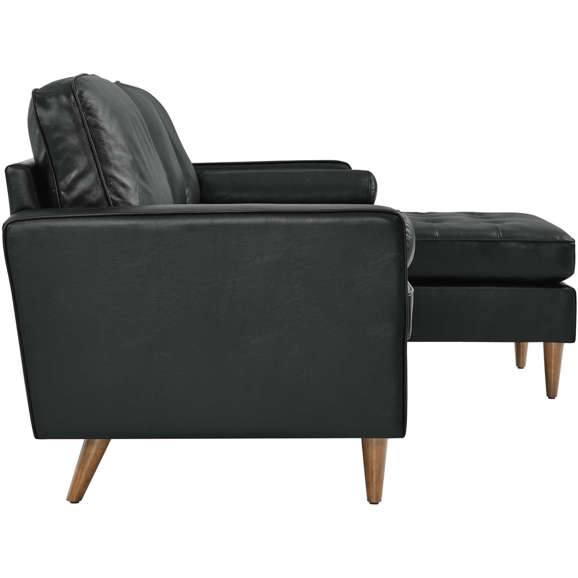 Valour 78" Leather Apartment Sectional Sofa