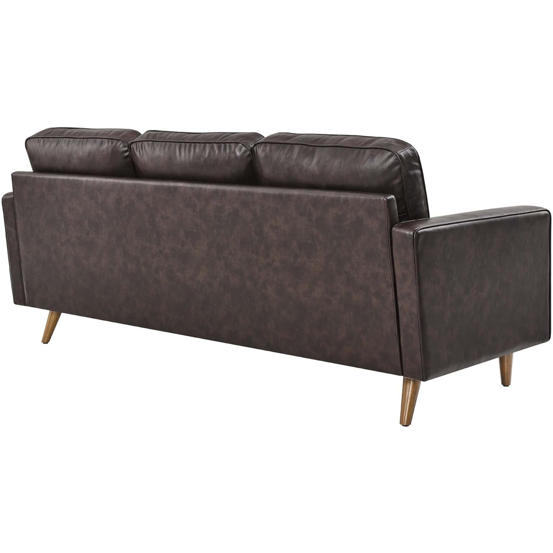 Valour 78" Leather Apartment Sectional Sofa