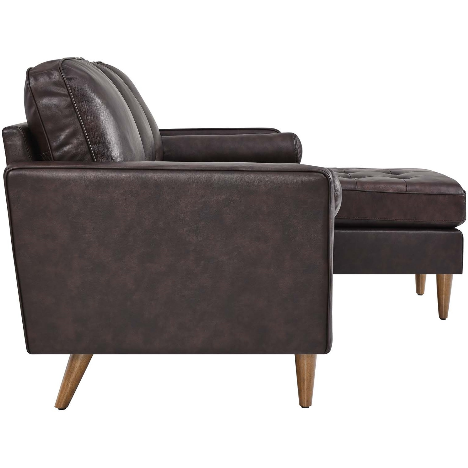 Valour 78" Leather Apartment Sectional Sofa