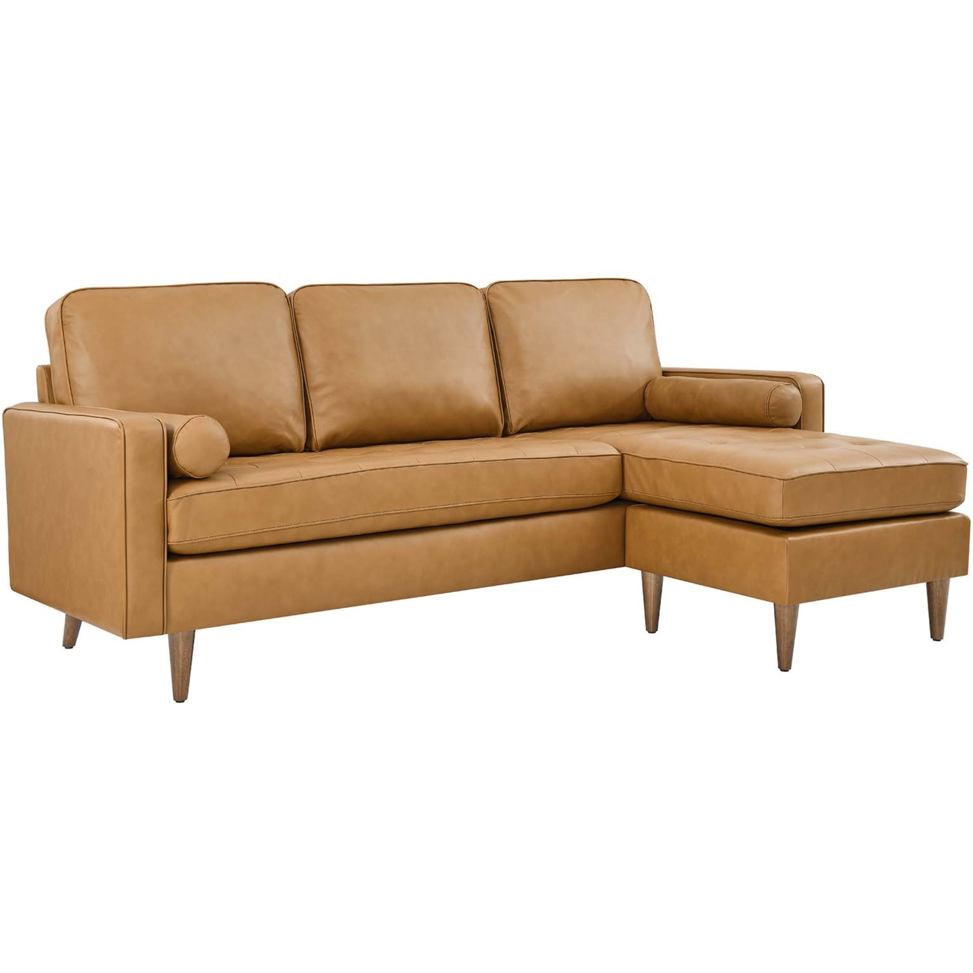 Valour 78" Leather Apartment Sectional Sofa