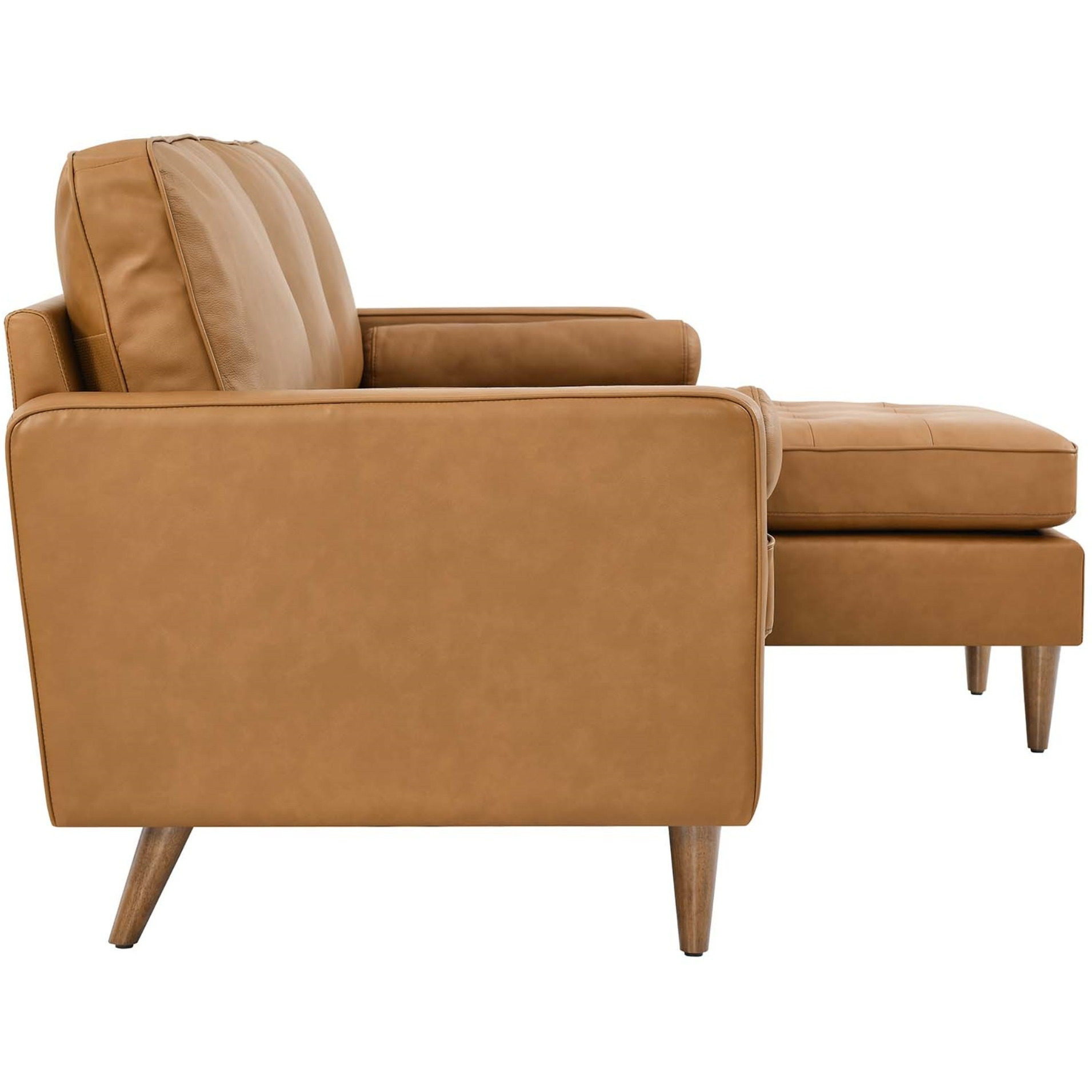 Valour 78" Leather Apartment Sectional Sofa