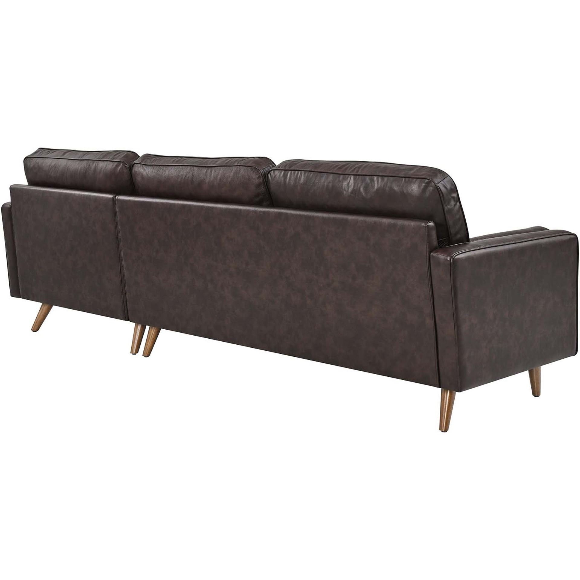 Valour 98" Leather Sectional Sofa