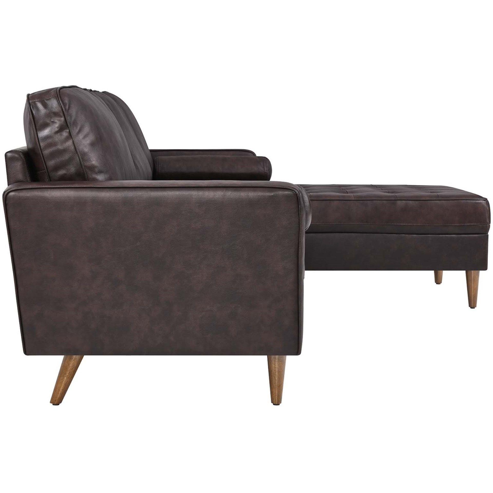 Valour 98" Leather Sectional Sofa