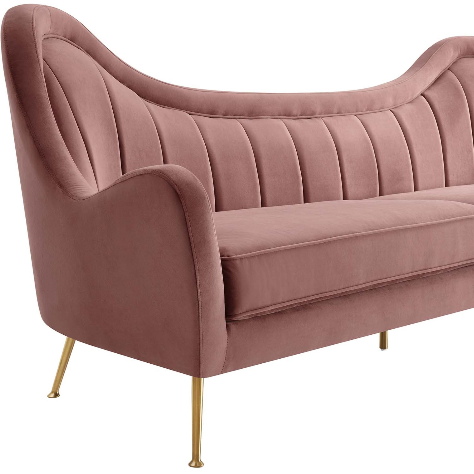 Cheshire Channel Tufted Performance Velvet Sofa