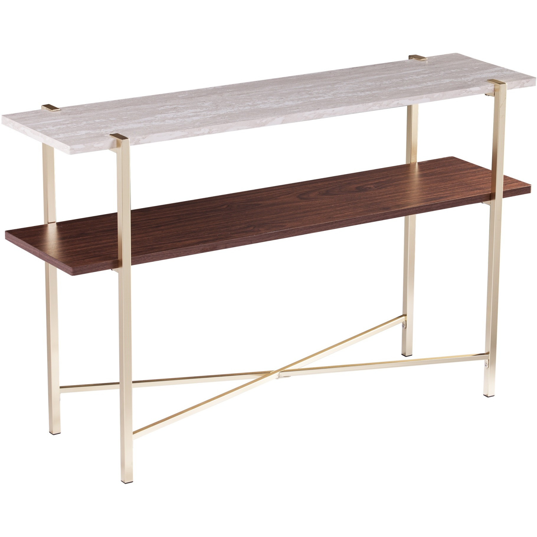 Ardmillan Faux Marble Console Table with Storage