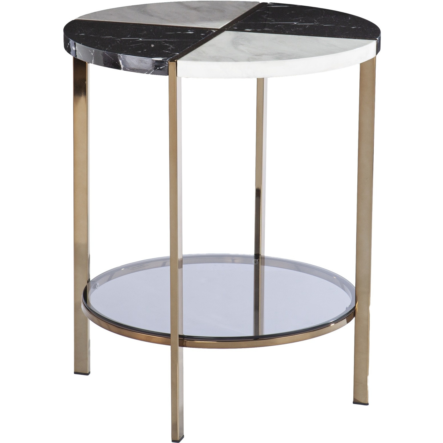 Cortinada Round Faux Marble End Table