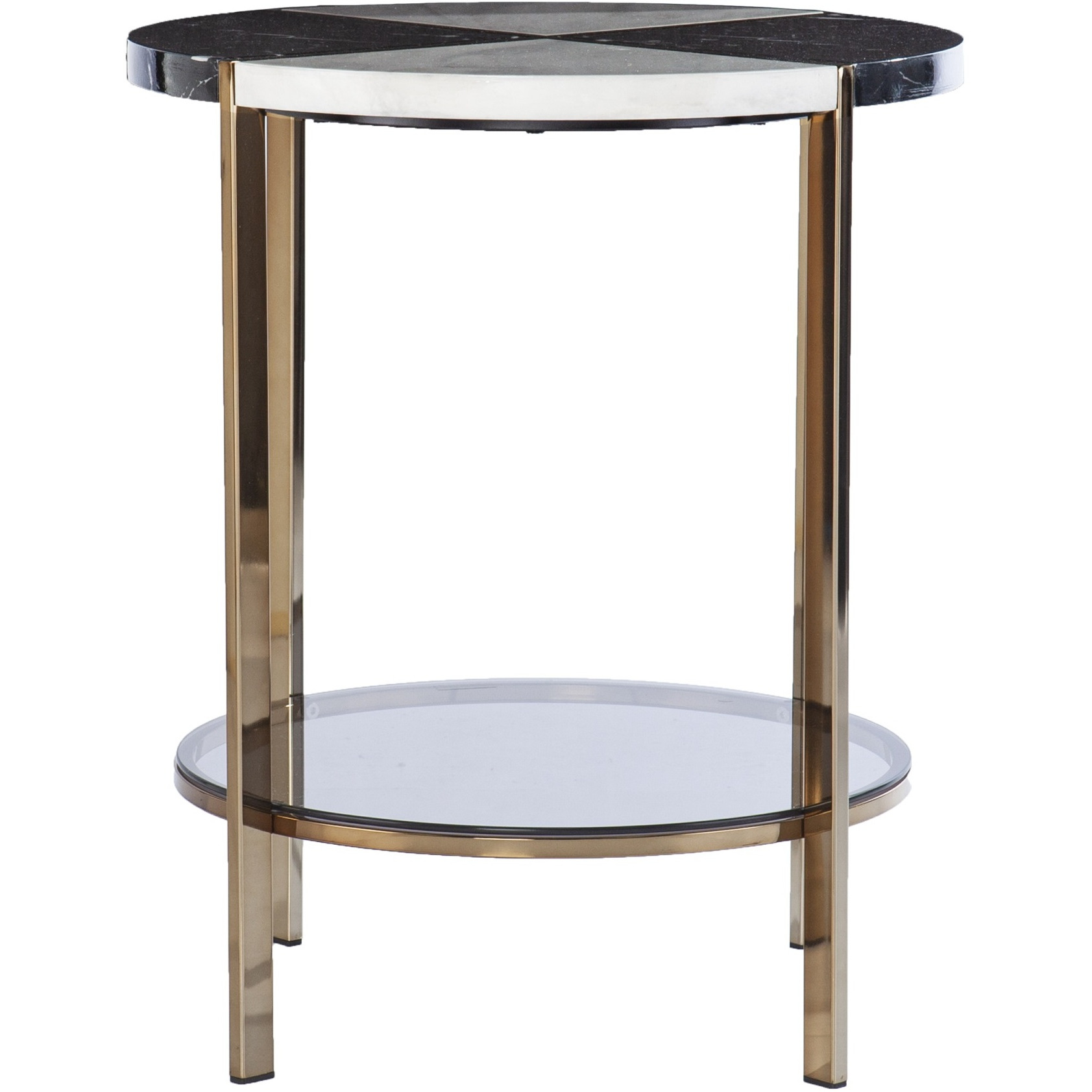 Cortinada Round Faux Marble End Table