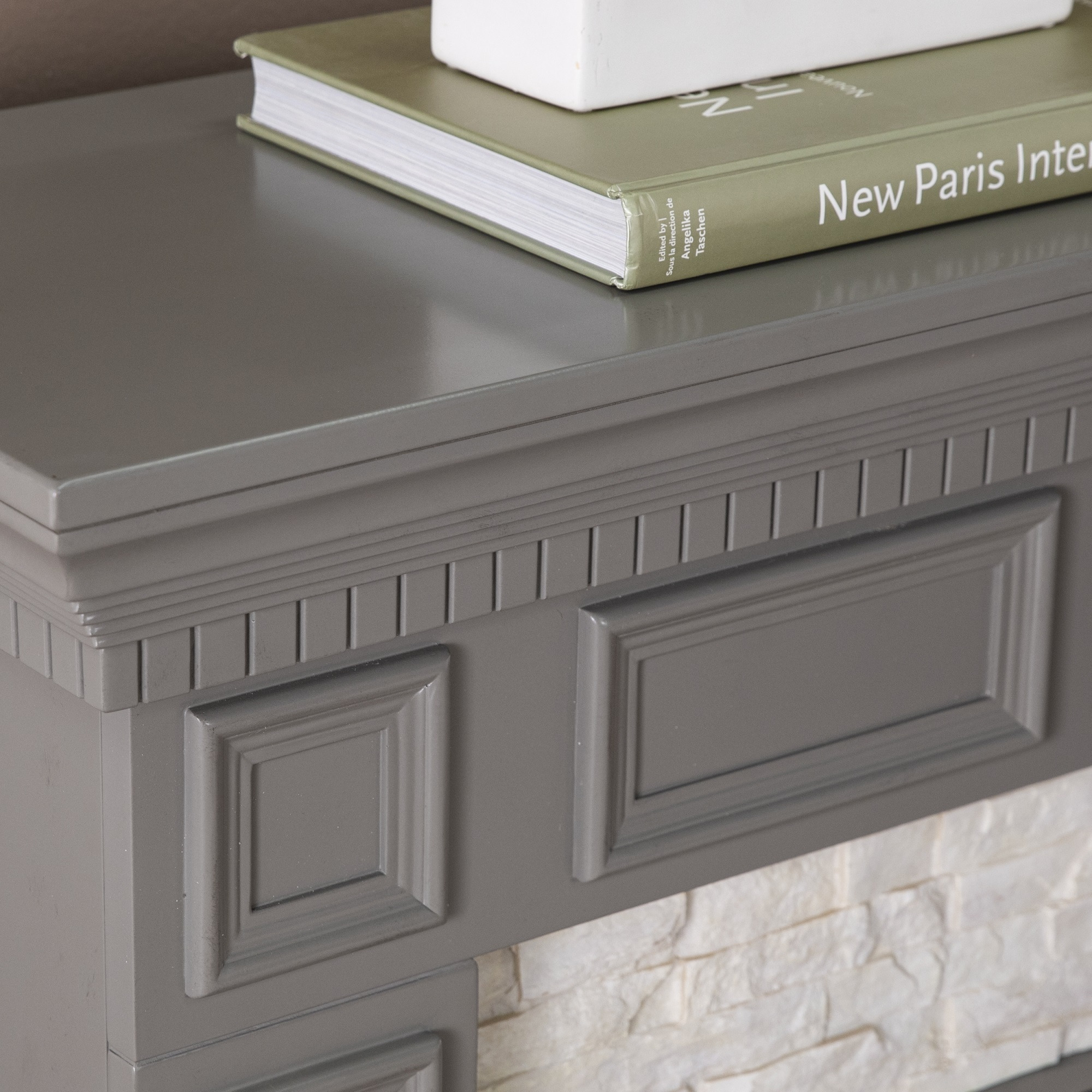 Dakesbury Color Changing Fireplace with Faux Stone