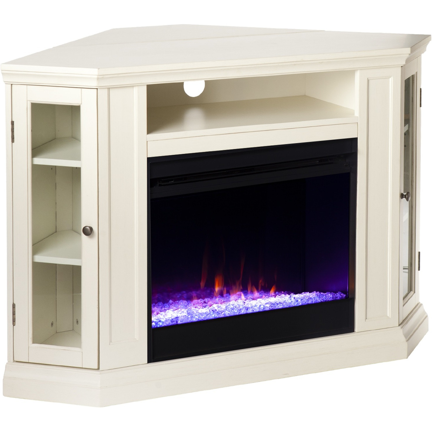 Claremont Color Changing Convertible Fireplace - Ivory