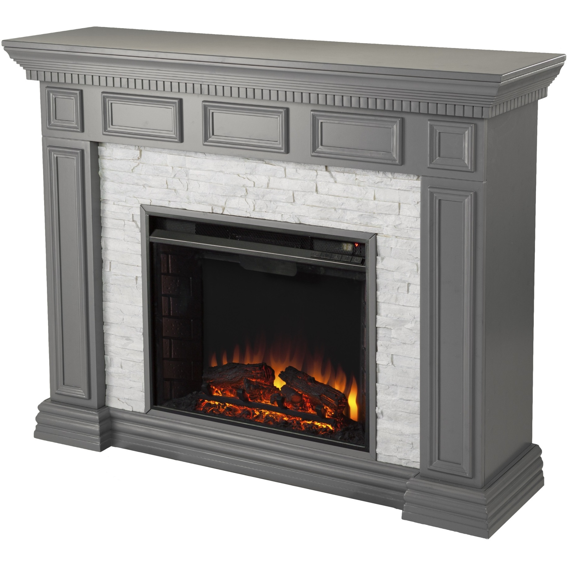 Dakesbury Faux Stone Electric Fireplace