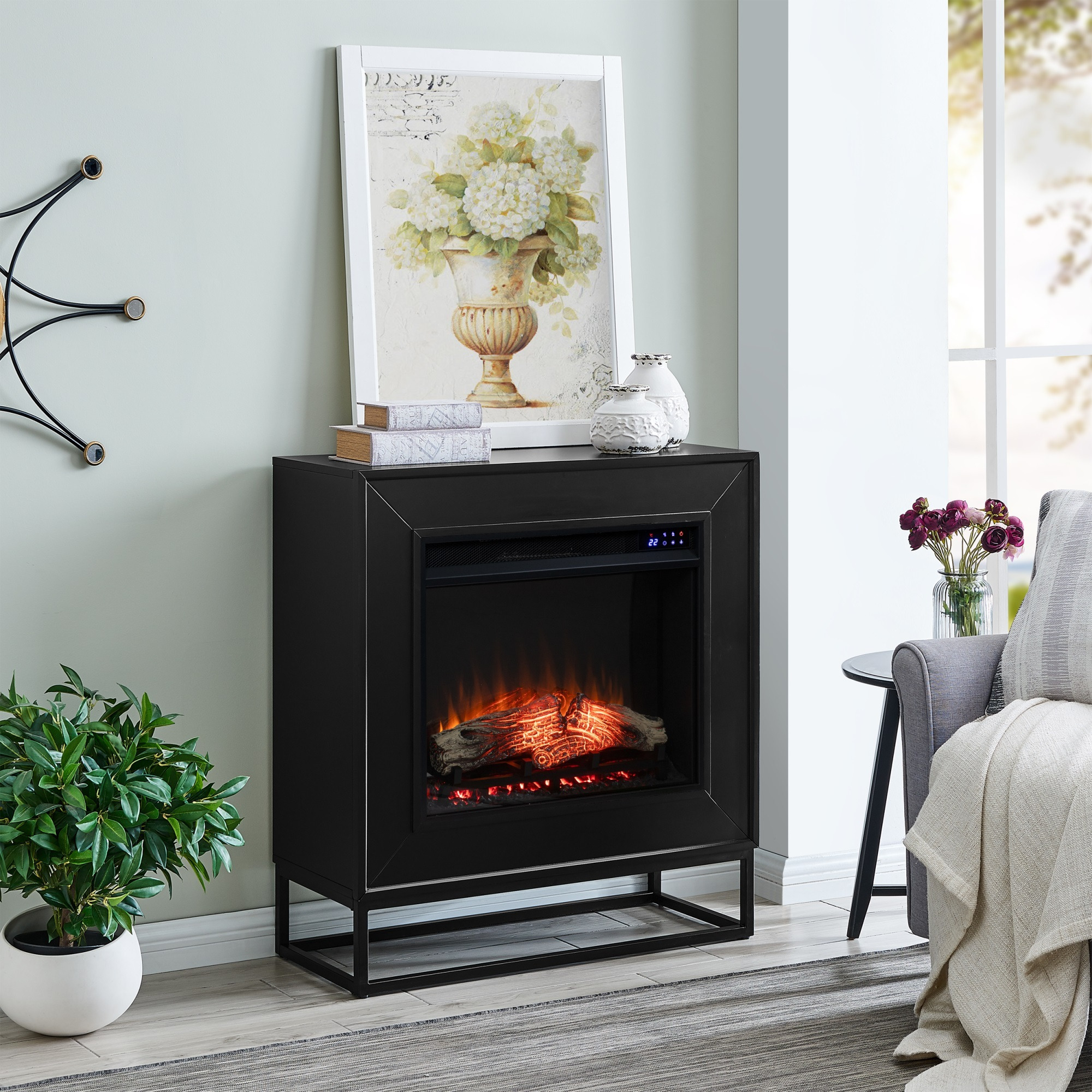 Frescan Contemporary Touch Screen Electric Fireplace